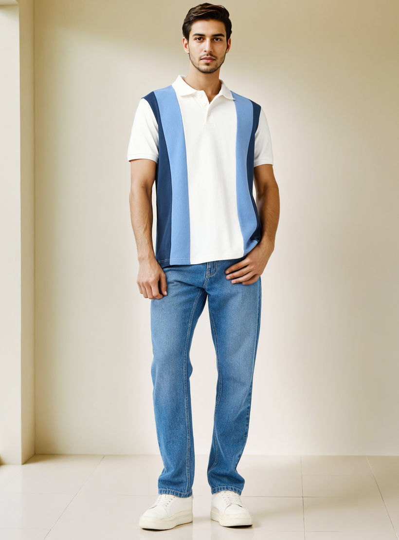 تيشيرت بولو بقوالب ملونة-men-clothing-tshirtsandpolos-polos-image-2
