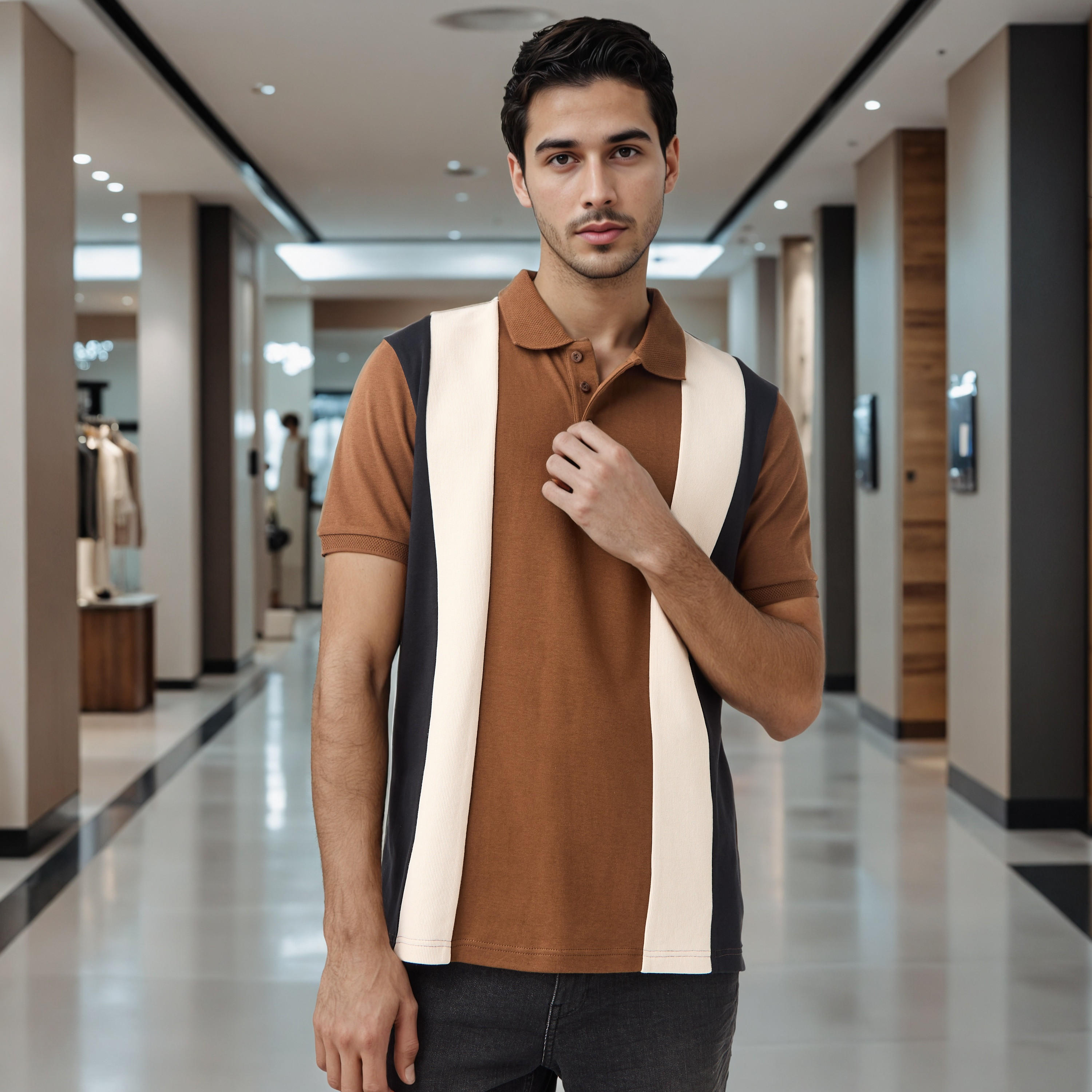 Colourblock Polo T-shirt-men-clothing-tshirtsandpolos-polos-image-1