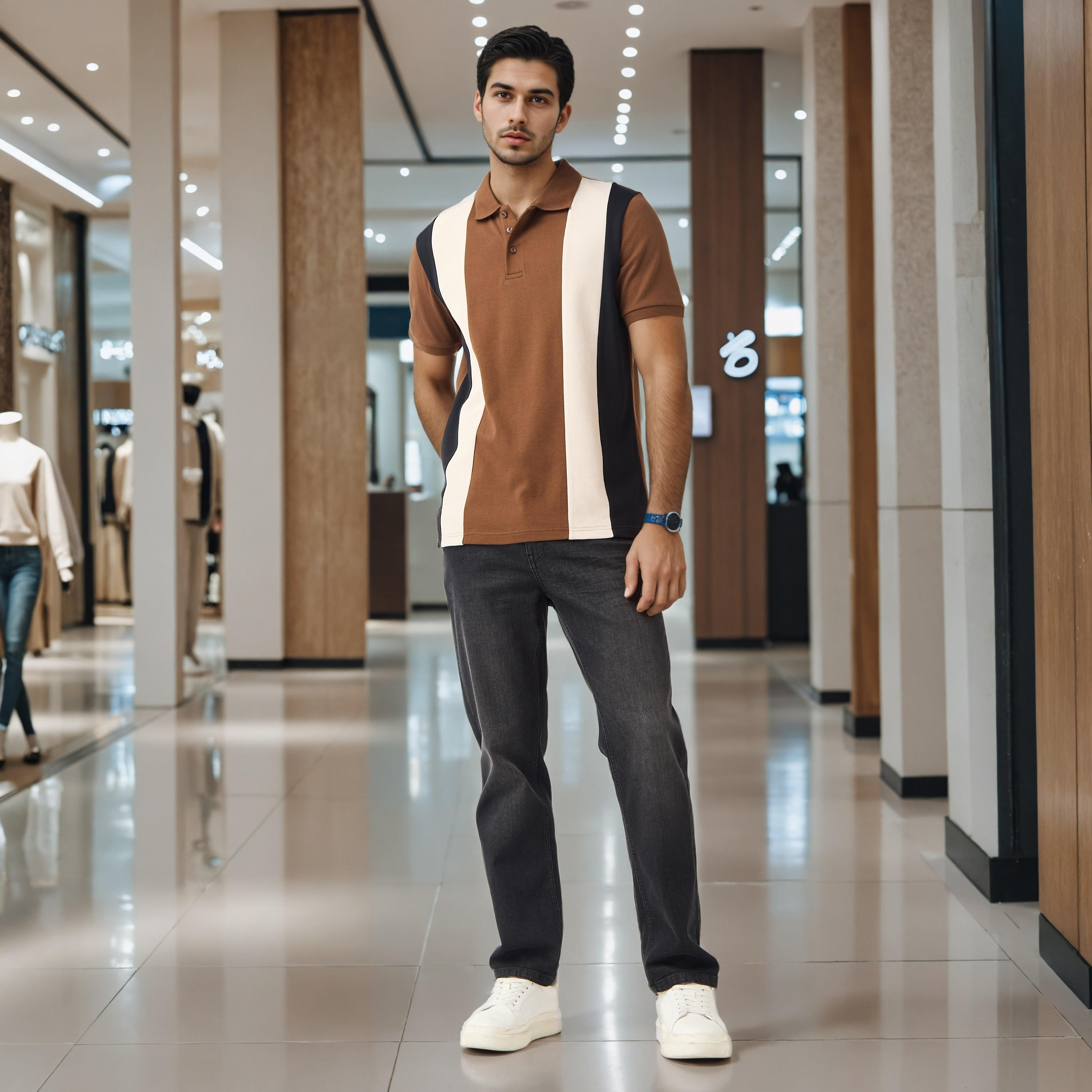 Colourblock Polo T-shirt-men-clothing-tshirtsandpolos-polos-image-2