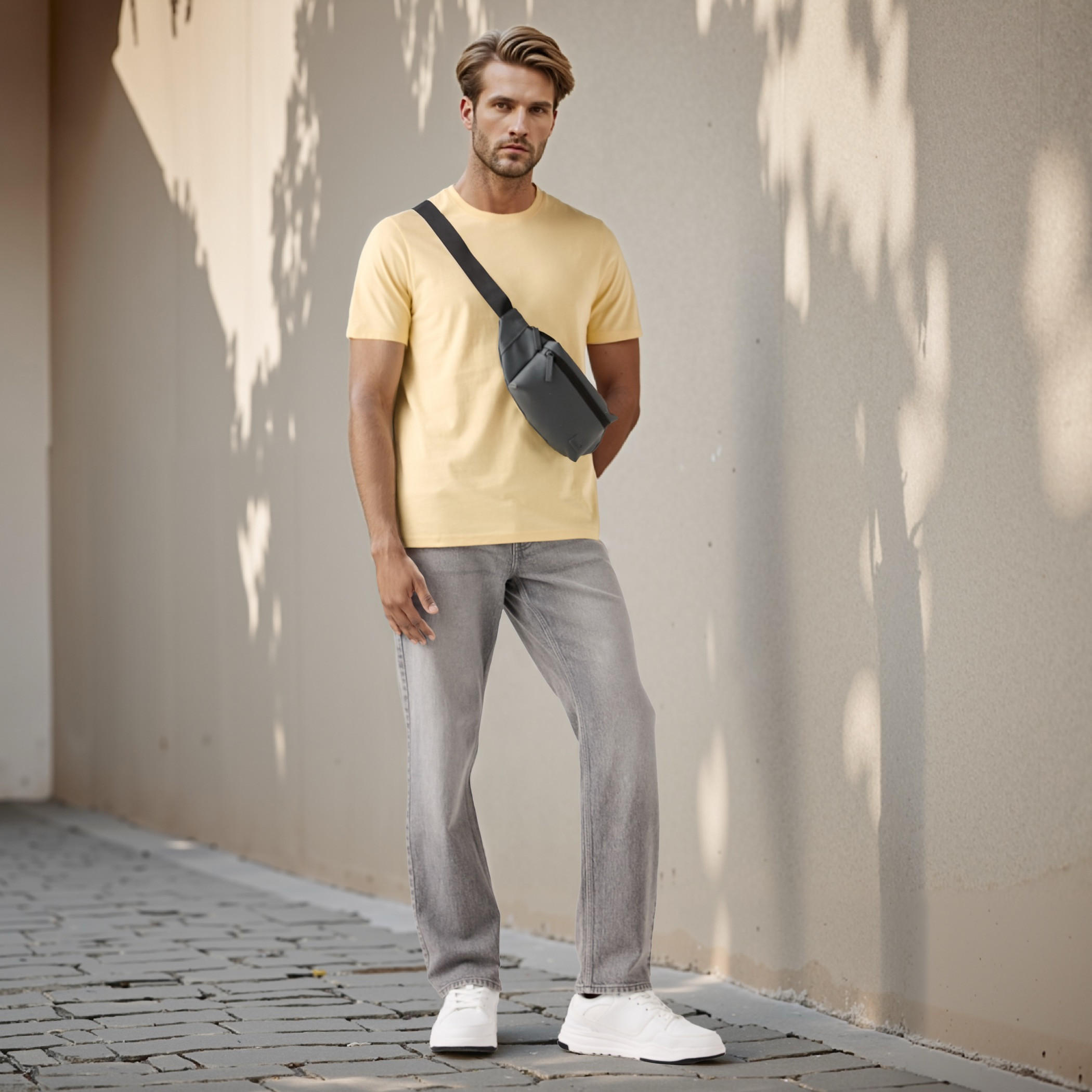 Regular Fit Crew Neck T-shirt with Short Sleeves-men-clothing-tshirtsandpolos-tshirts-image-2