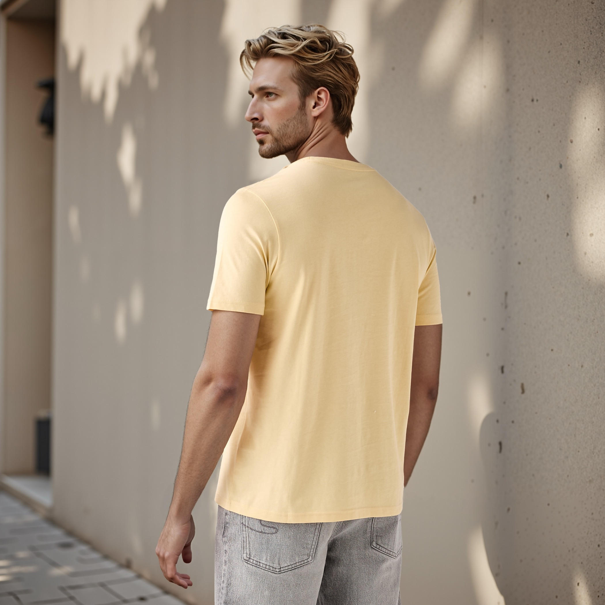 Regular Fit Crew Neck T-shirt with Short Sleeves-men-clothing-tshirtsandpolos-tshirts-image-3