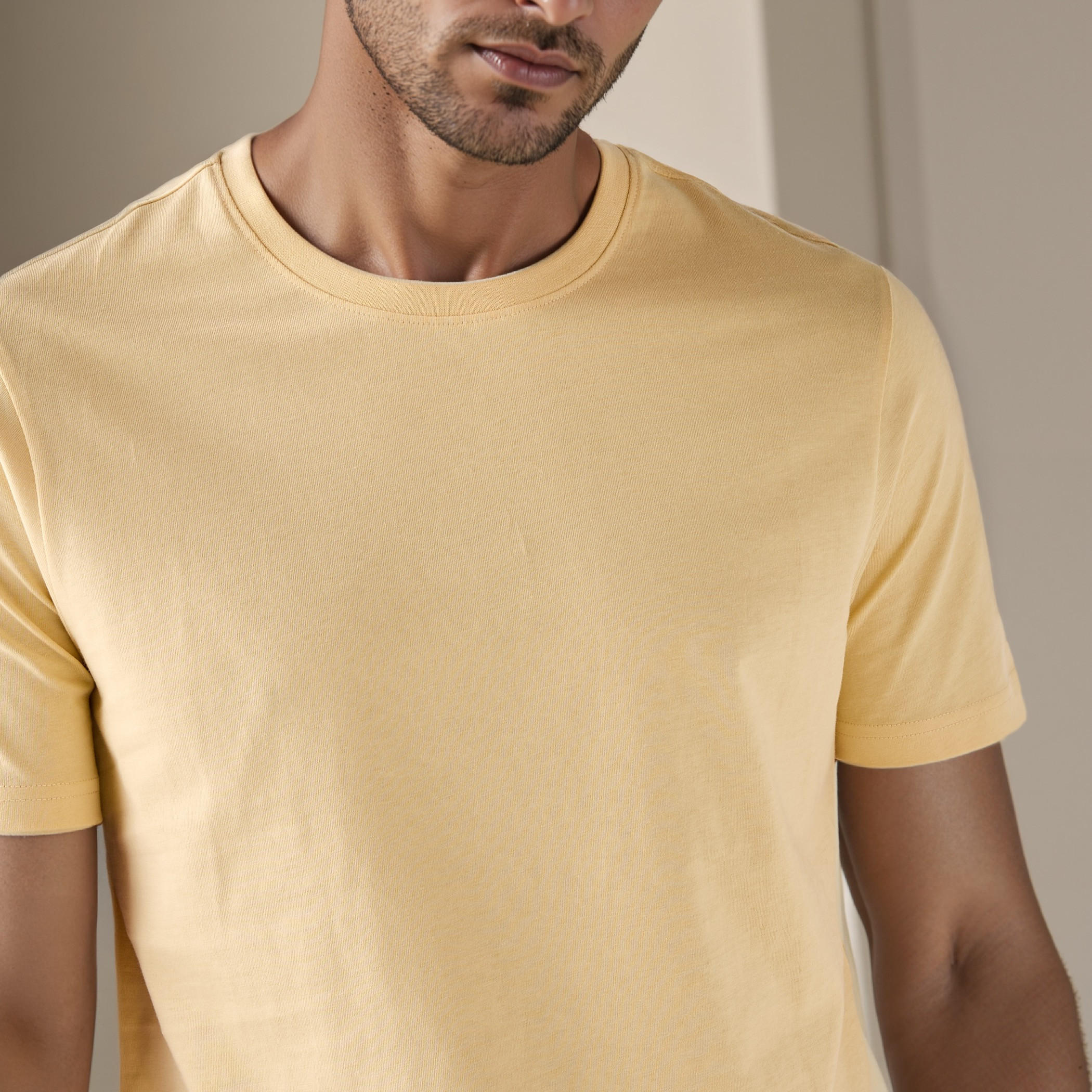 Regular Fit Crew Neck T-shirt with Short Sleeves-men-clothing-tshirtsandpolos-tshirts-image-4