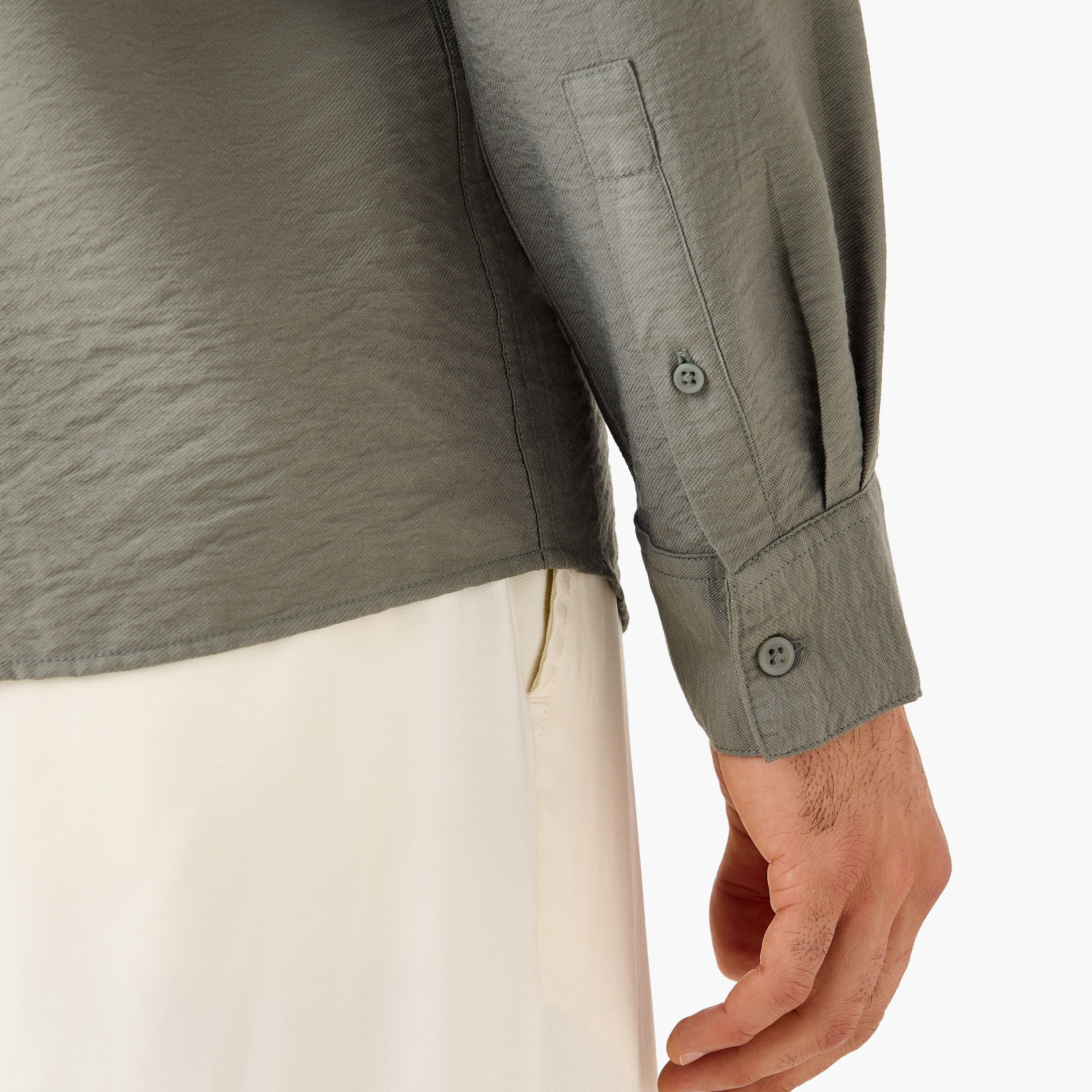 قميص مجعّد بارز الملمس بياقة عادية وقصّة عادية-men-clothing-shirts-image-2