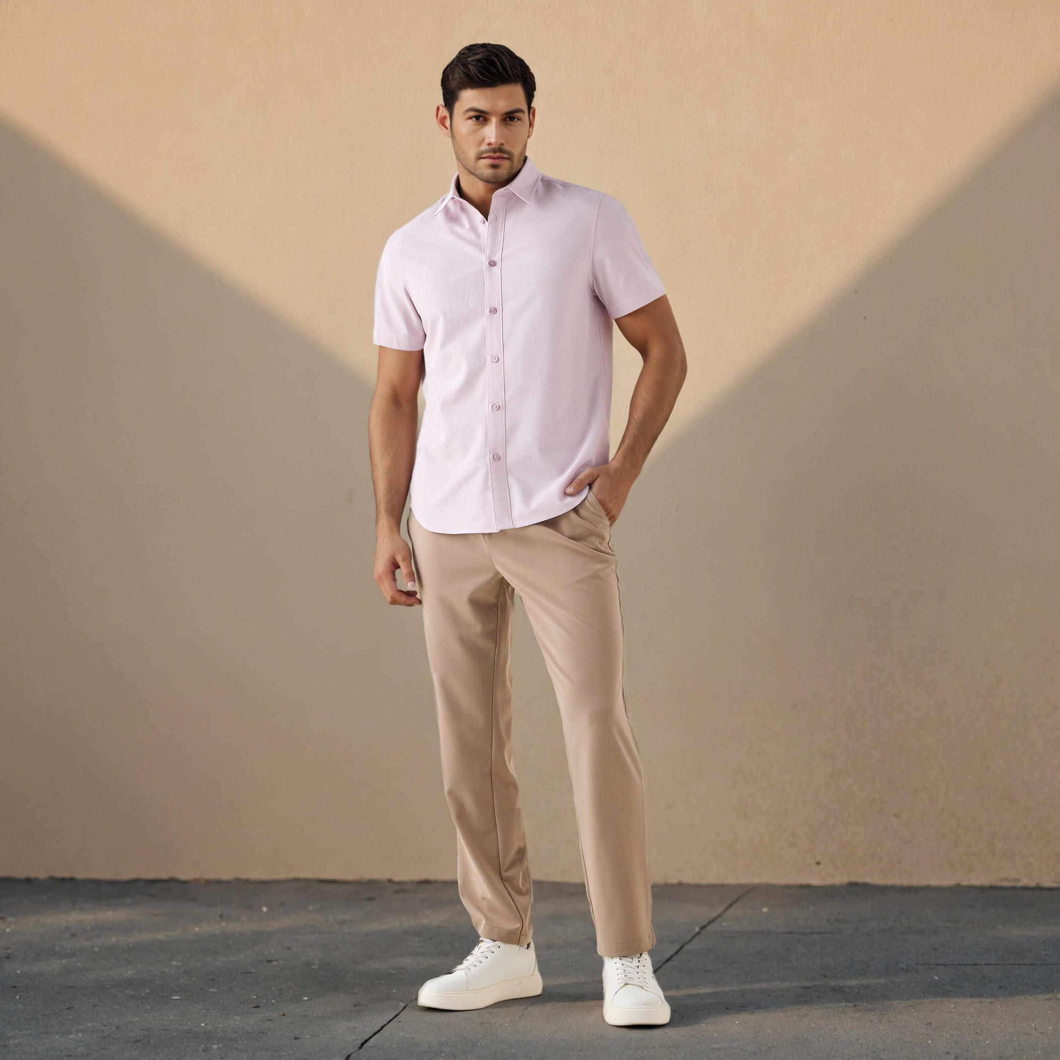 قميص أكسفورد بياقة وقصة عادية-men-clothing-shirts-image-2