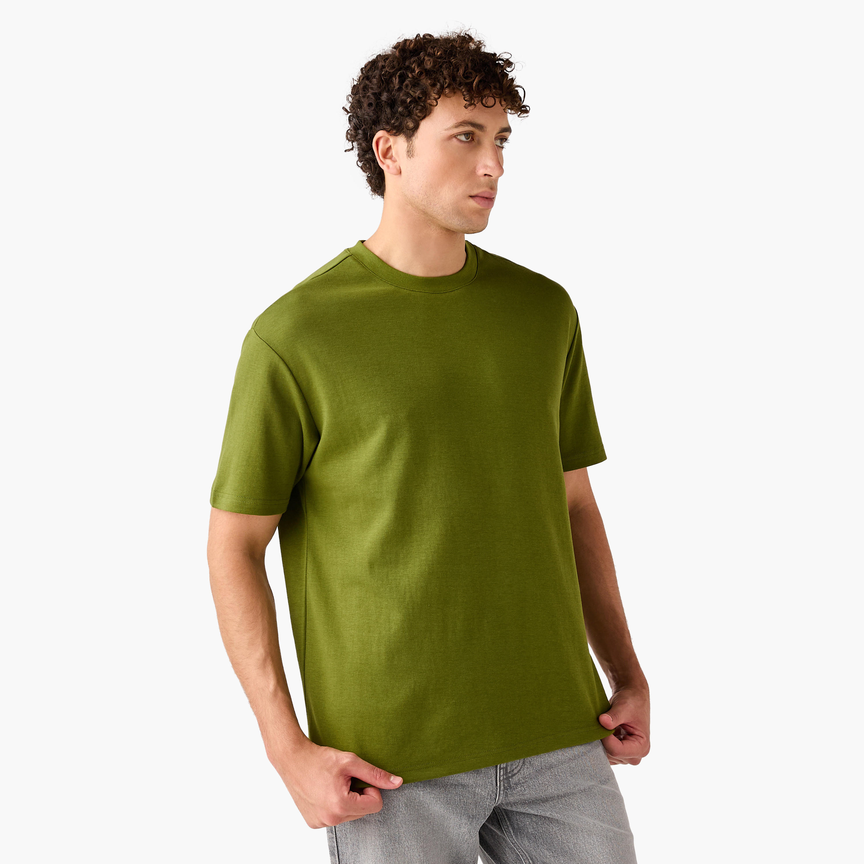 Relaxed Fit Crew Neck T-shirt-men-clothing-tshirtsandpolos-tshirts-image-1