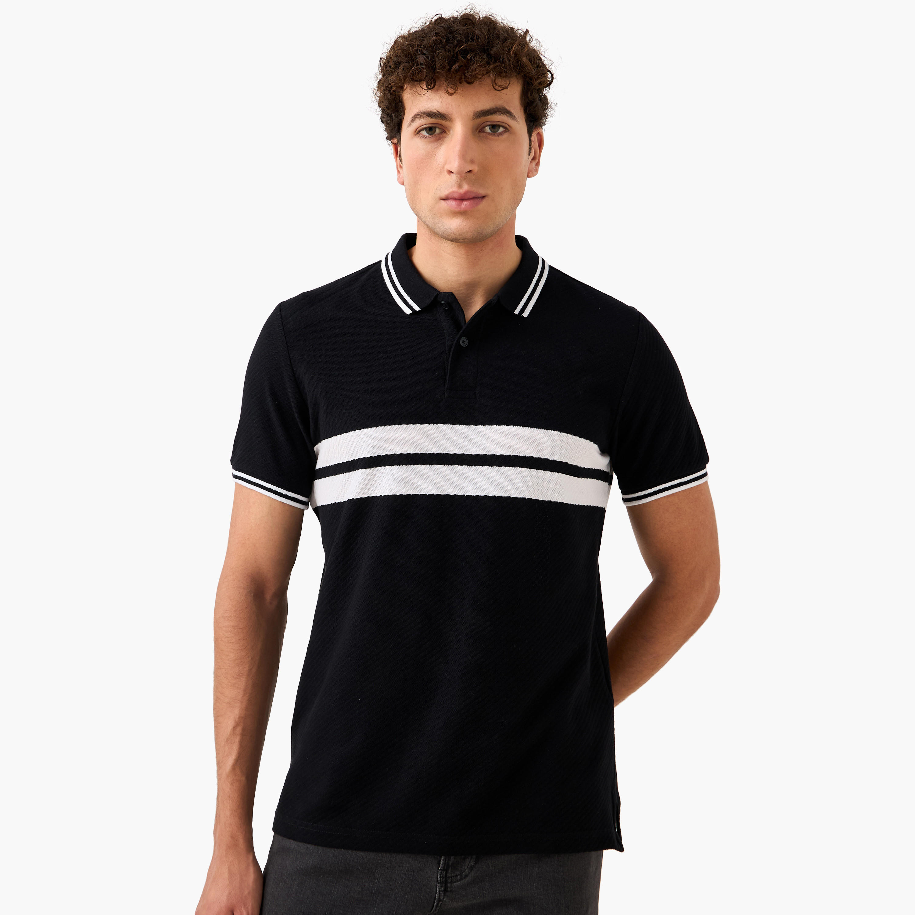 Striped Polo T-shirt-men-clothing-tshirtsandpolos-polos-image-1
