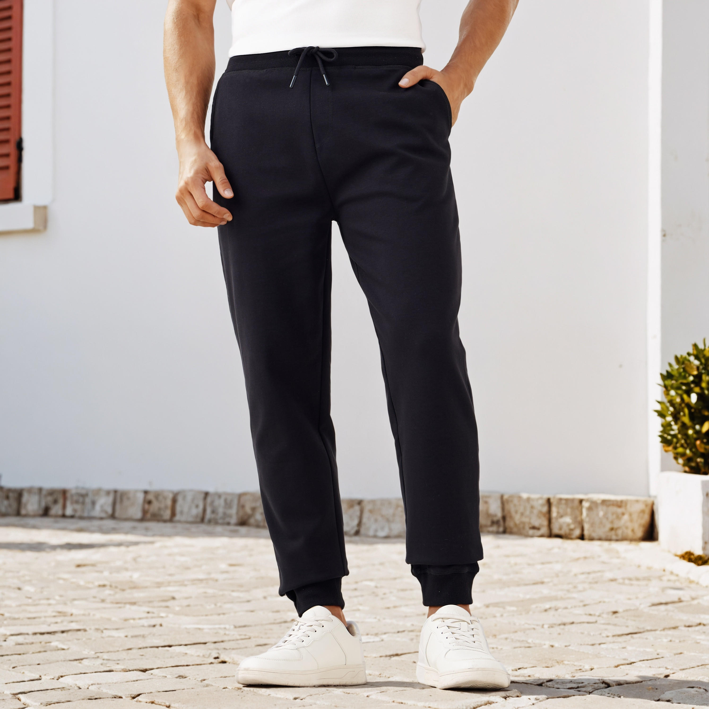 Regular Fit Flexi Waist Joggers with Pockets-men-clothing-bottoms-joggers-image-1