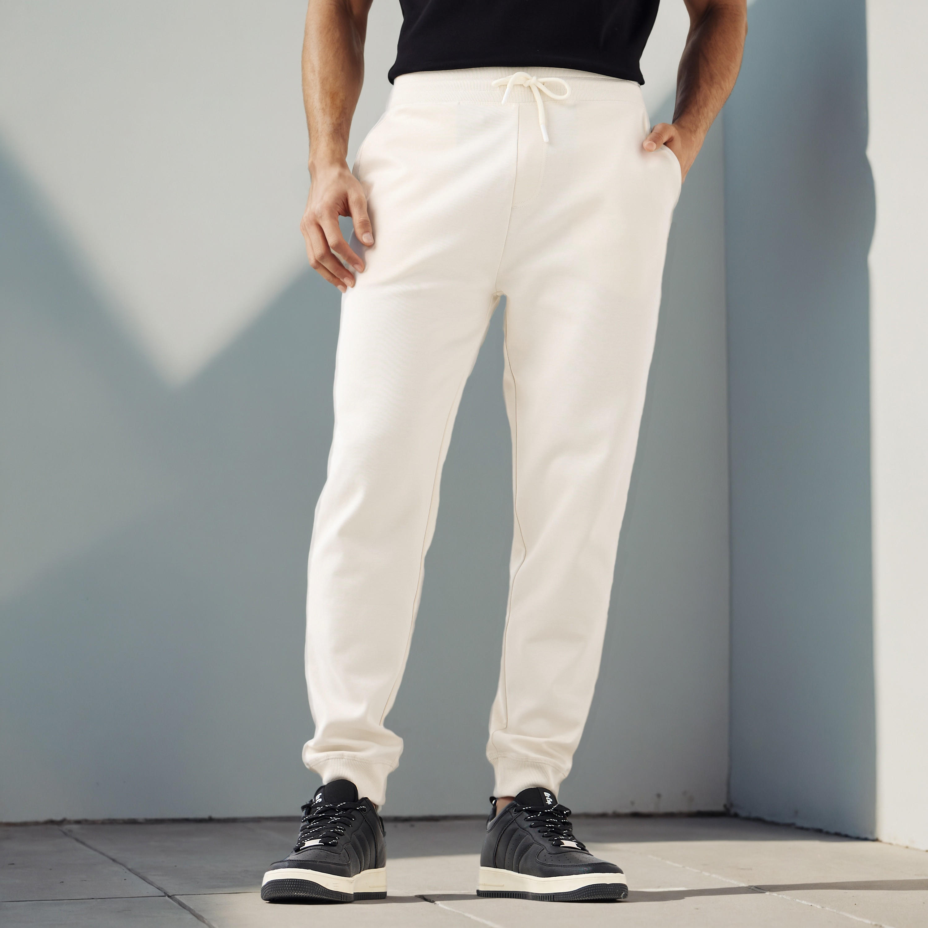 Regular Fit Flexi Waist Joggers with Pockets-men-clothing-bottoms-joggers-image-1