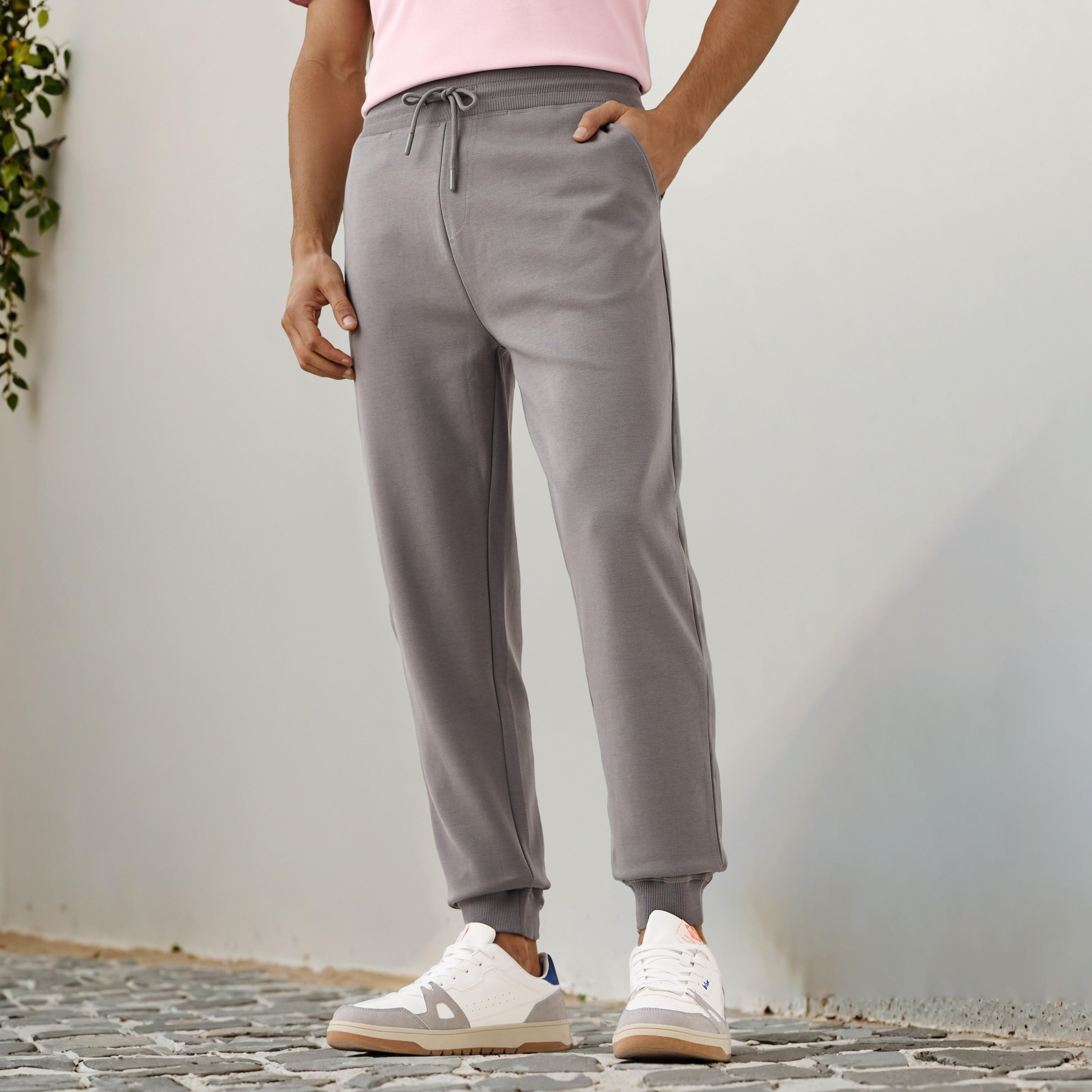 Regular Fit Flexi Waist Joggers with Pockets-men-clothing-bottoms-joggers-image-1