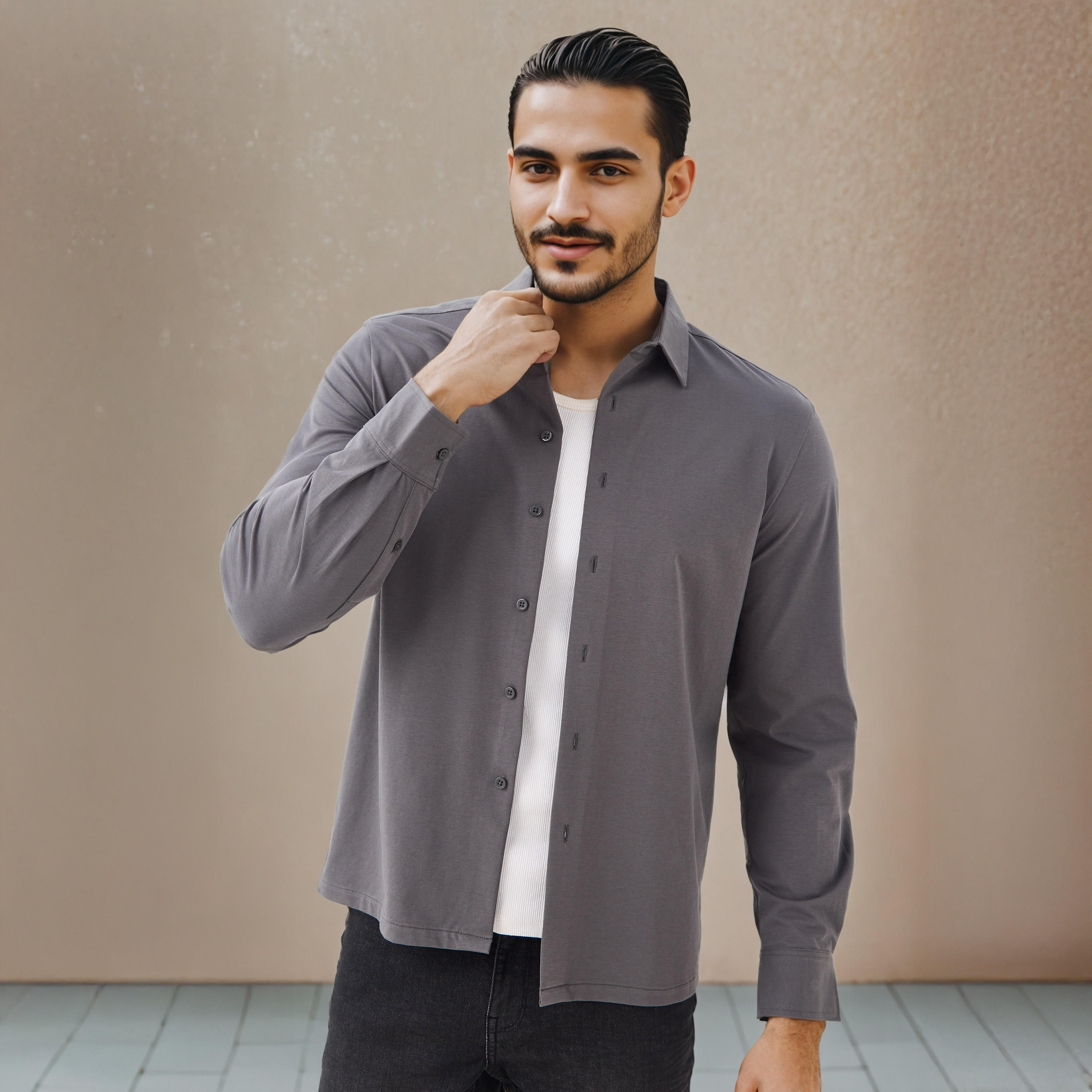 قميص بقصّة عادية-men-clothing-shirts-image-1