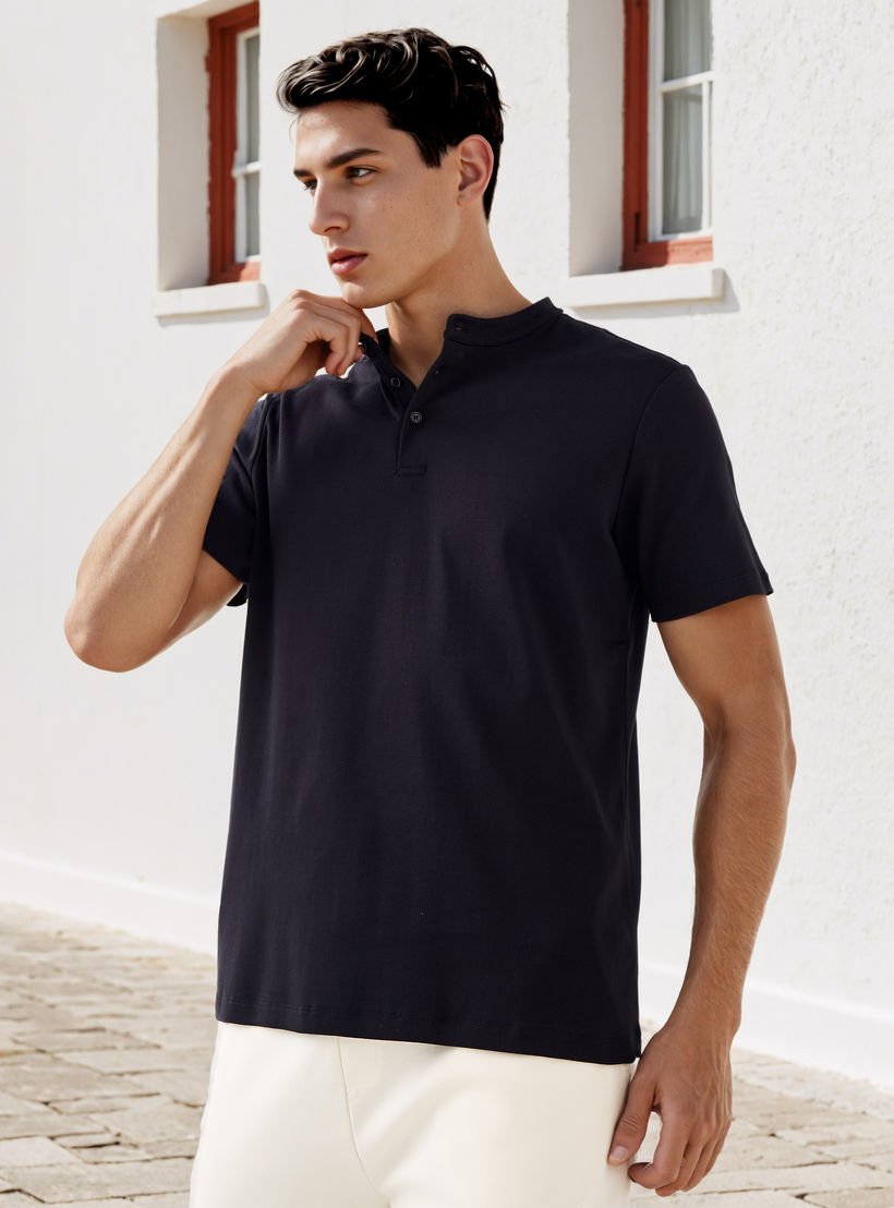 Regular Fit Henley Neck T-shirt-men-clothing-tshirtsandpolos-tshirts-image-1
