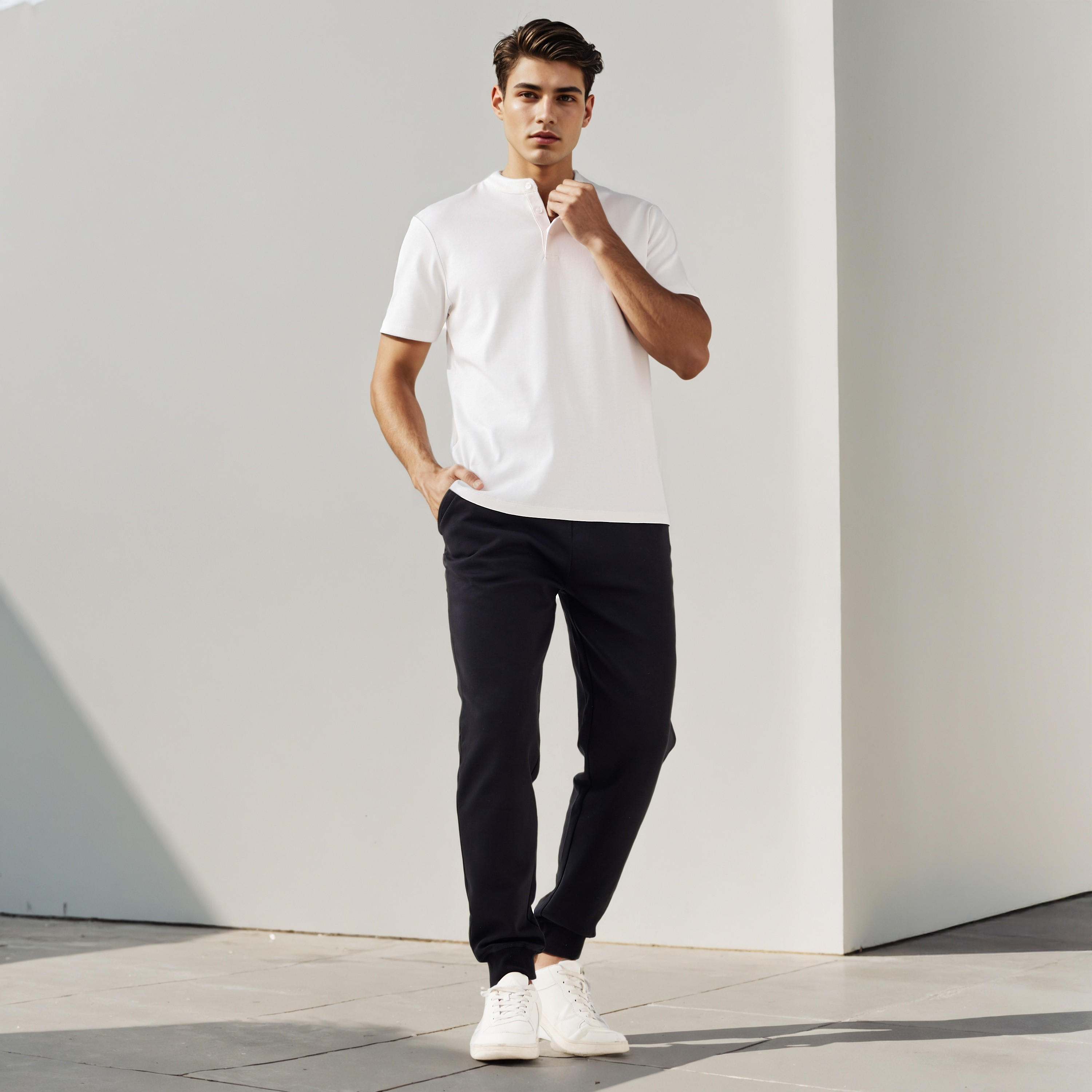 Regular Fit Henley Neck T-shirt-men-clothing-tshirtsandpolos-tshirts-image-2