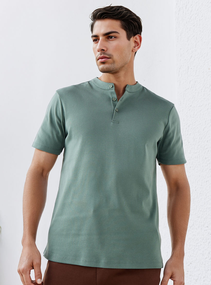 Regular Fit Henley Neck T-shirt-men-clothing-tshirtsandpolos-tshirts-image-1