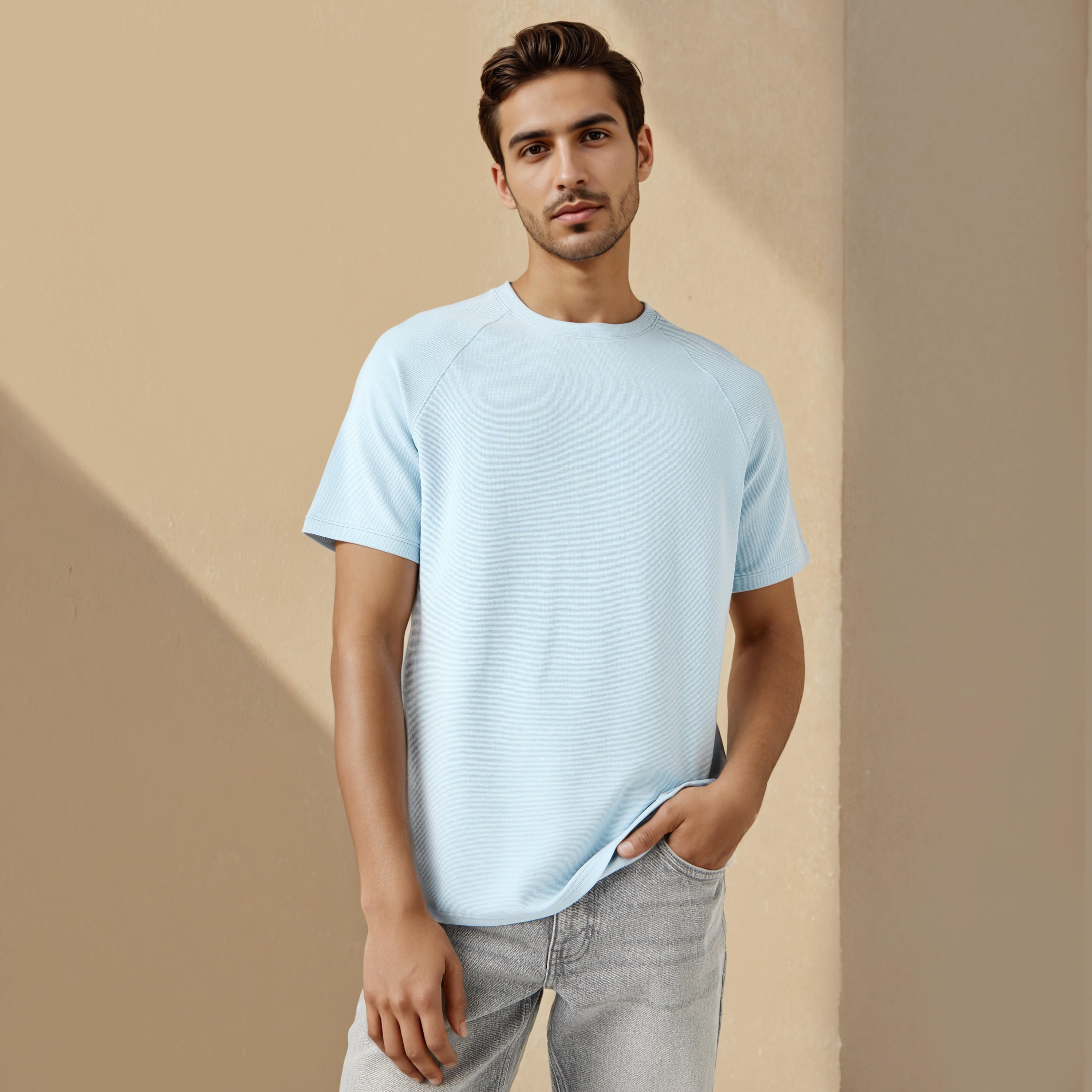 Textured Raglan Sleeves T-shirt-men-clothing-tshirtsandpolos-tshirts-image-1