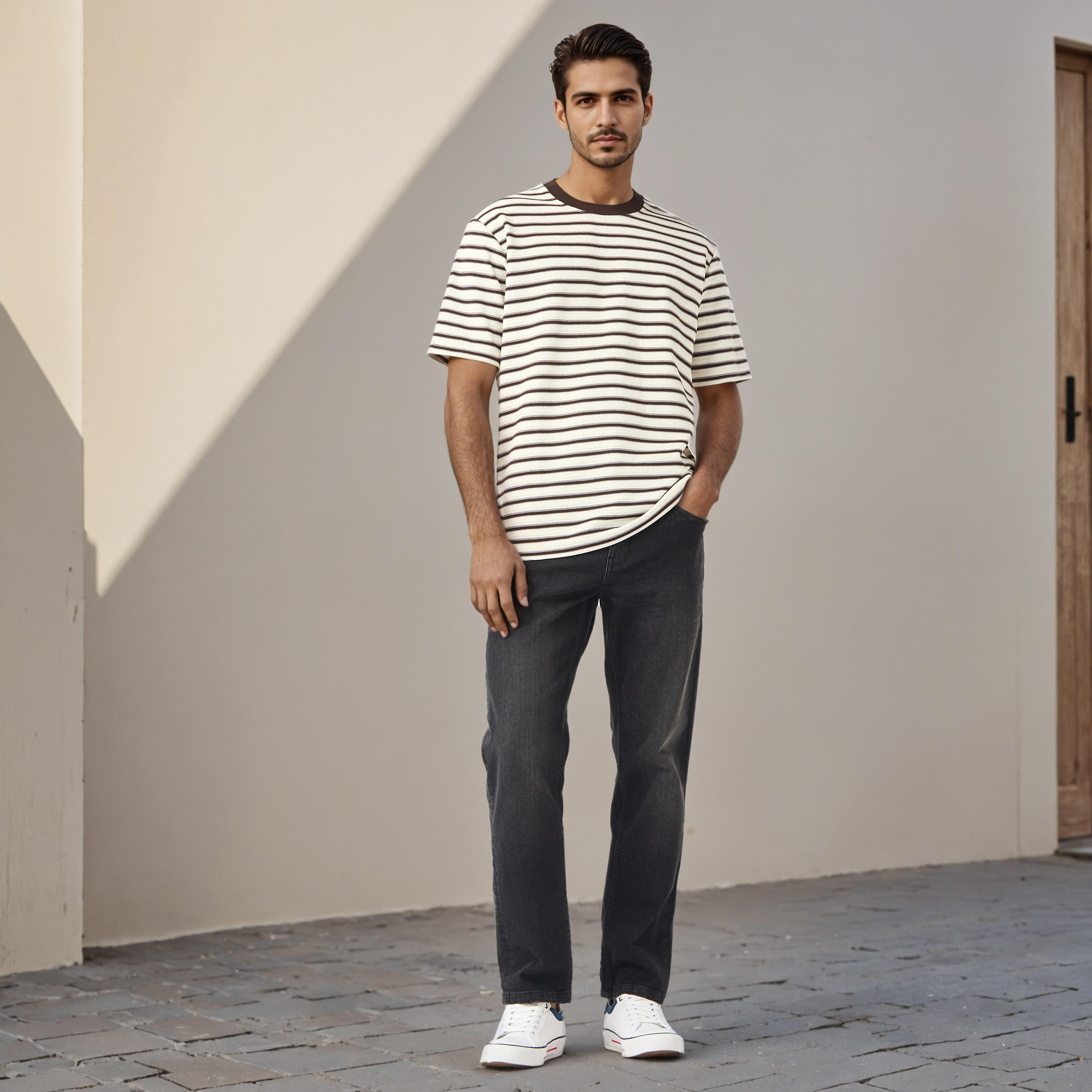 Striped Crew Neck Ottoman T-shirt-men-clothing-tshirtsandpolos-tshirts-image-2