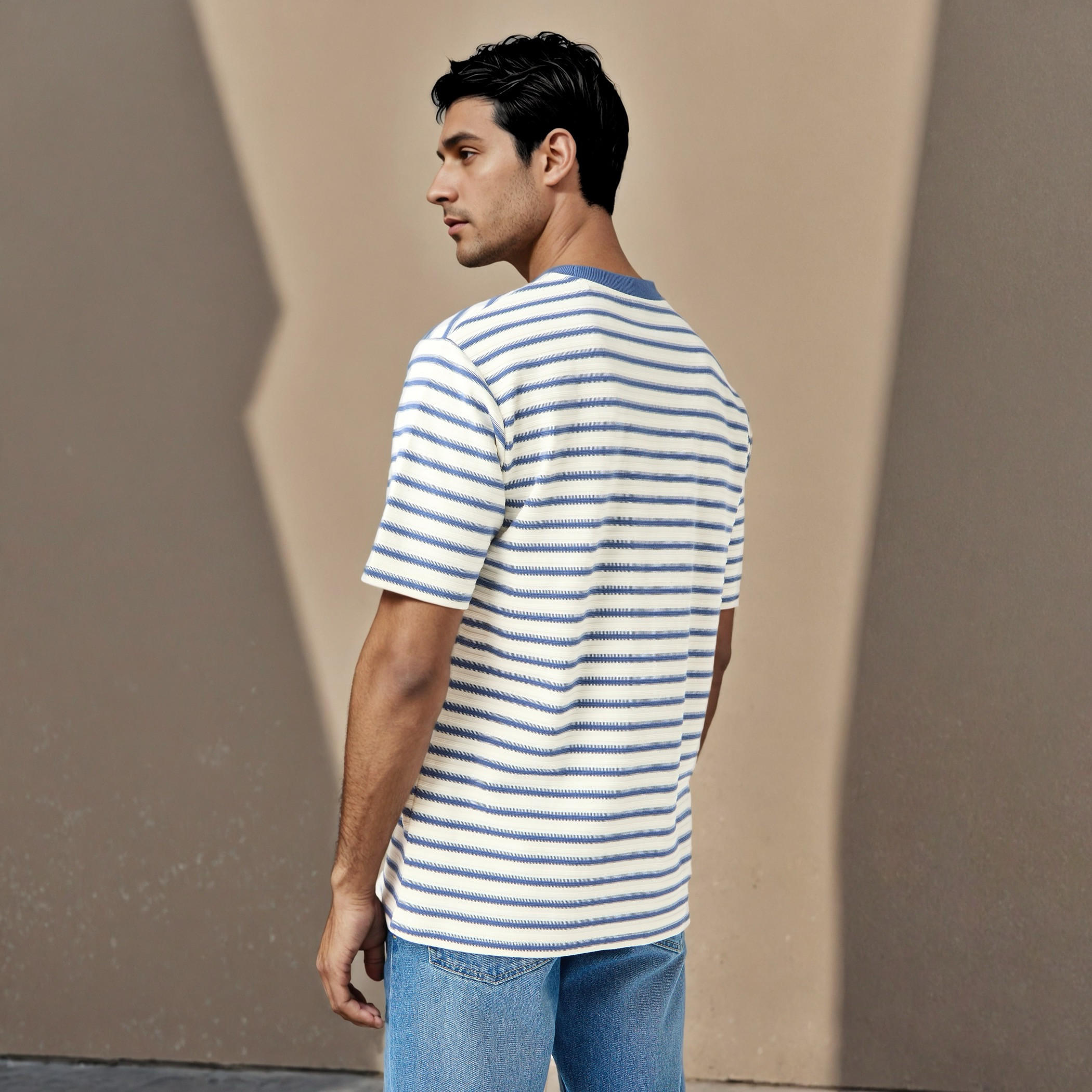 تيشيرت عثماني مخطط بياقة ضيقة-men-clothing-tshirtsandpolos-tshirts-image-3