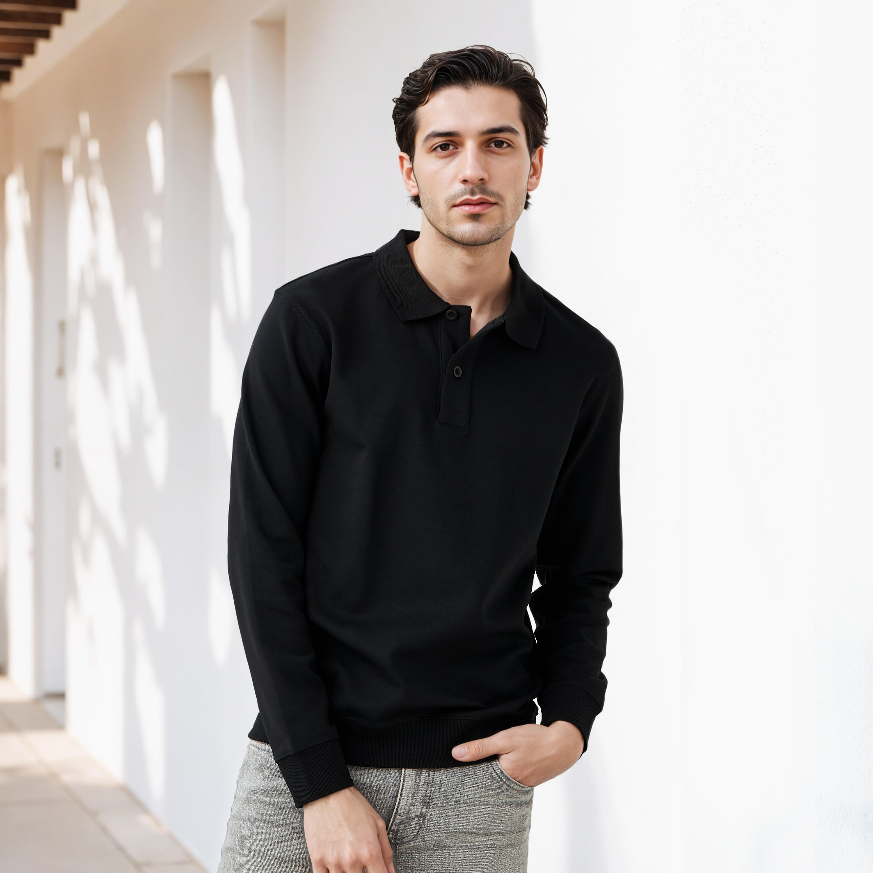Regular Fit Bonded Polo T-shirt-men-clothing-tshirtsandpolos-polos-image-1