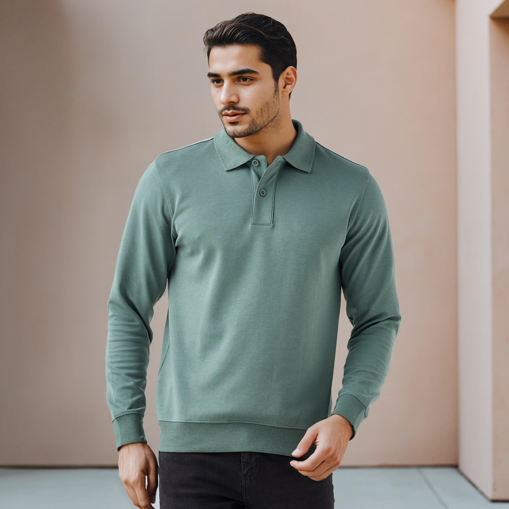 Regular Fit Bonded Polo T-shirt-men-clothing-tshirtsandpolos-polos-image-1