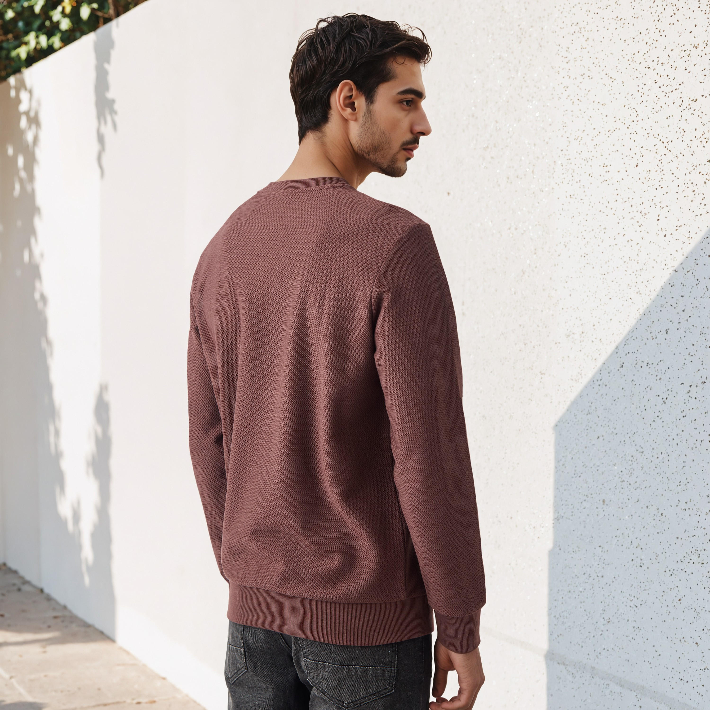 Herringbone Textured Sweatshirt-men-winterwear-hoodiesandsweatshirts-image-3