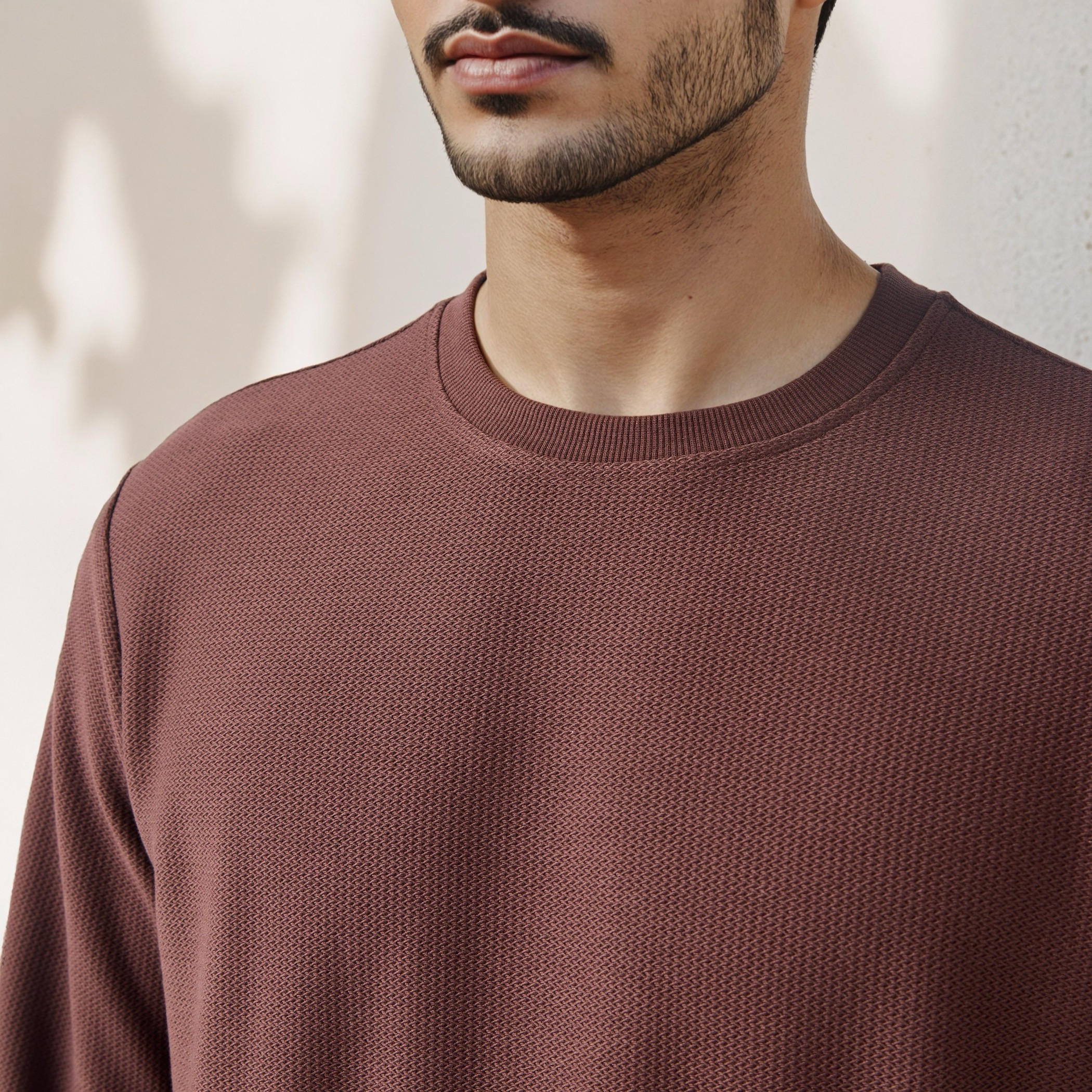 Herringbone Textured Sweatshirt-men-winterwear-hoodiesandsweatshirts-image-4