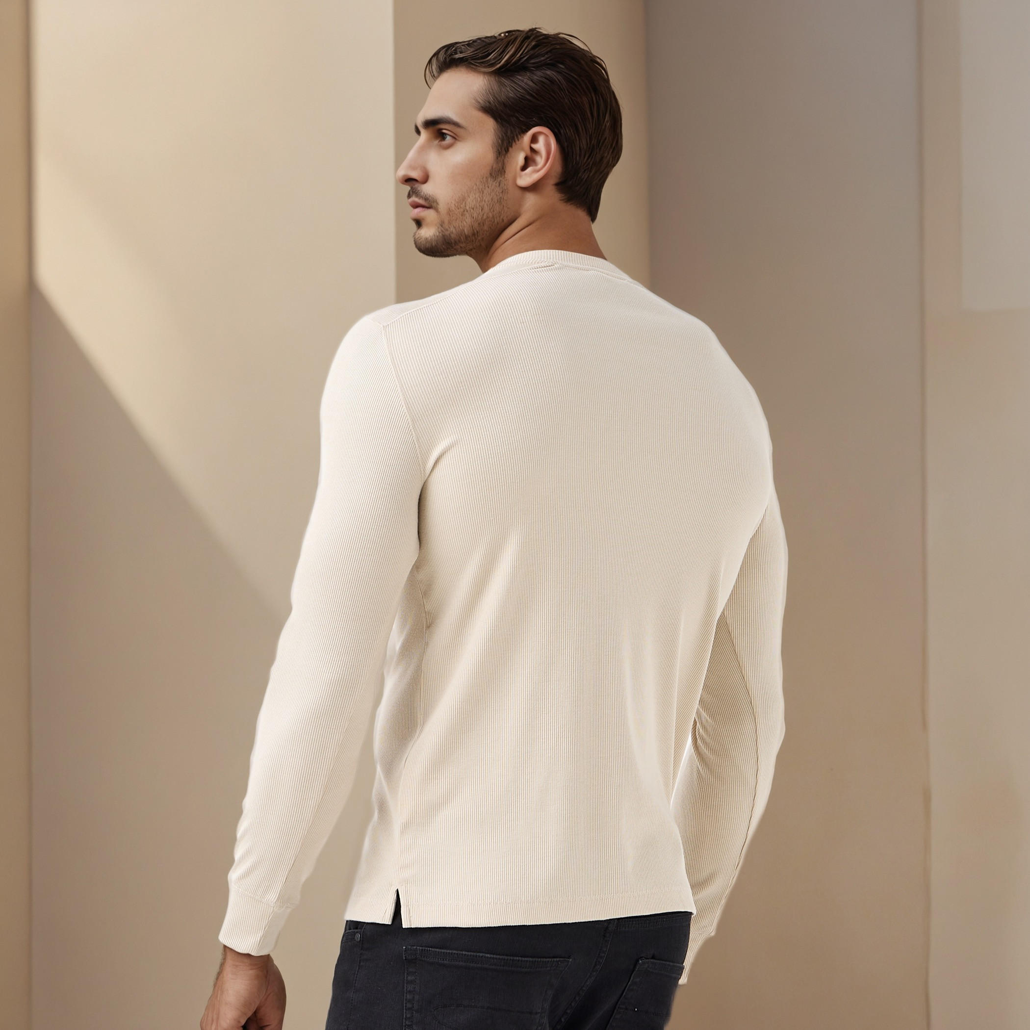 Regular Fit Textured T-shirt-men-clothing-tshirtsandpolos-tshirts-image-3