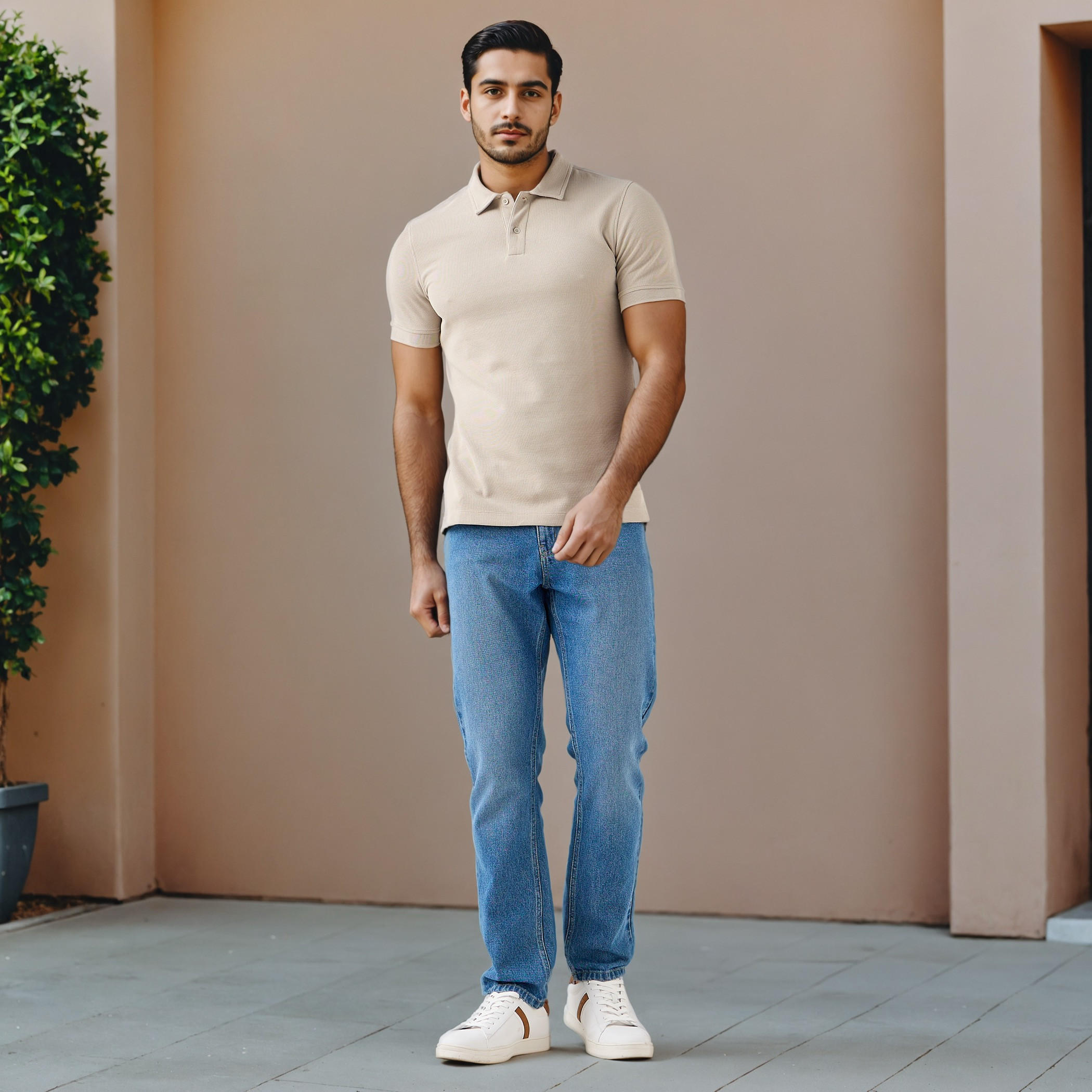 Textured Polo T-shirt-men-clothing-tshirtsandpolos-polos-image-1