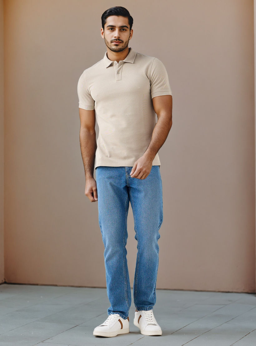 Textured Polo T-shirt-men-clothing-tshirtsandpolos-polos-image-1