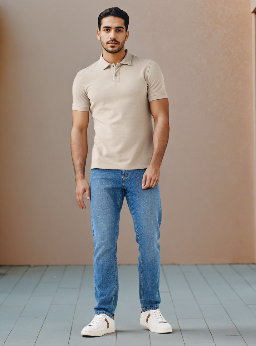 Textured Polo T-shirt-men-clothing-tshirtsandpolos-polos-image-3