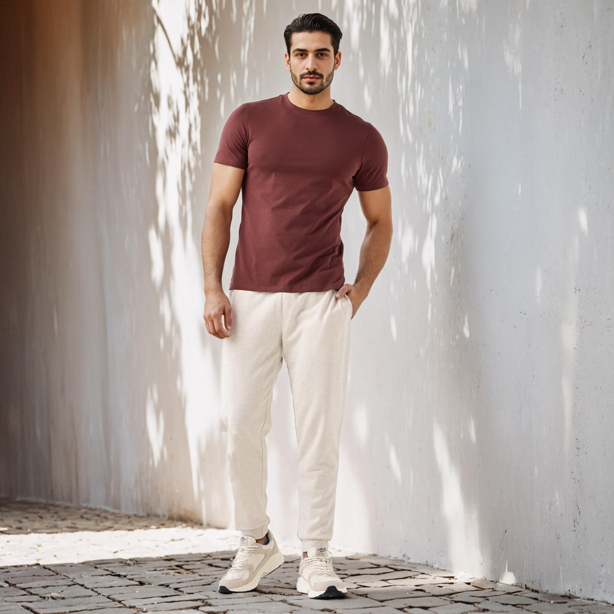Regular Fit Flexi Waist Joggers with Pockets-men-clothing-bottoms-joggers-image-3