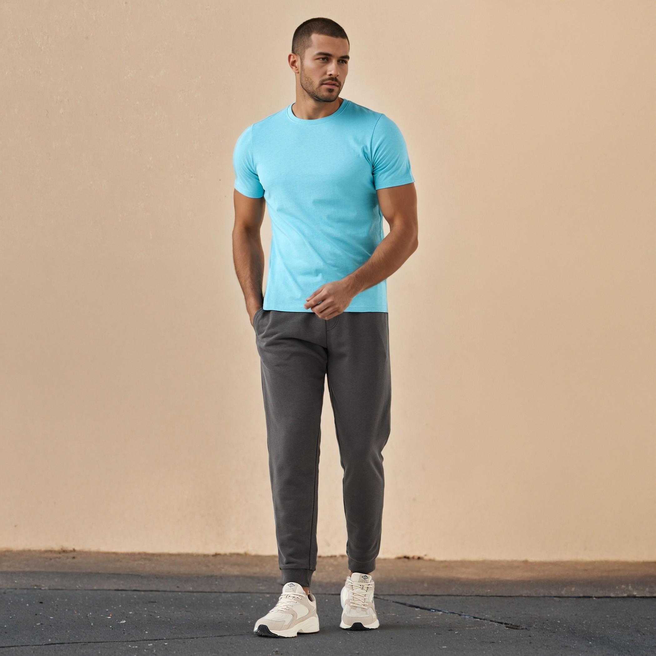 Regular Fit Flexi Waist Joggers with Pockets-men-clothing-bottoms-joggers-image-2