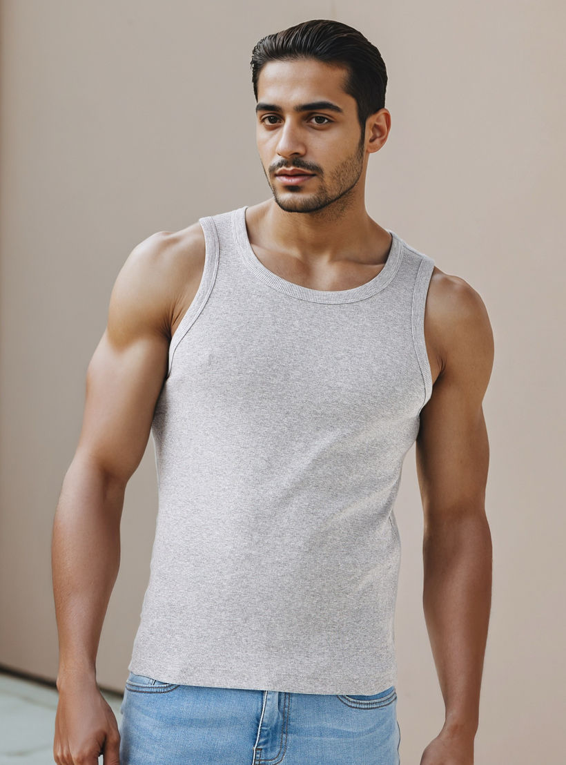 Men Ribbed Cotton Blend Vest-men-clothing-innerwear-vests-image-1