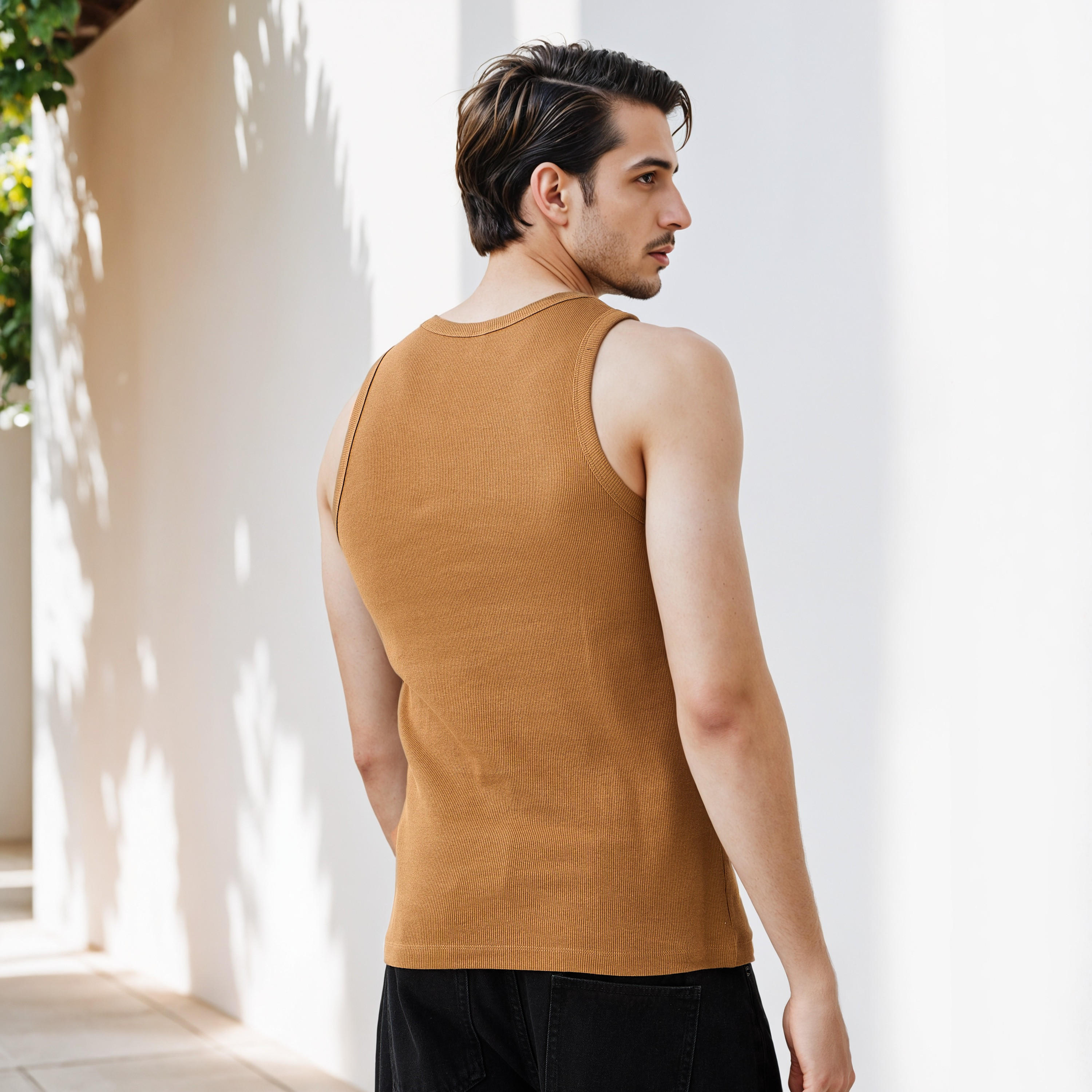 فيست مزيج القطن مضلع للرجال-men-clothing-innerwear-vests-image-3