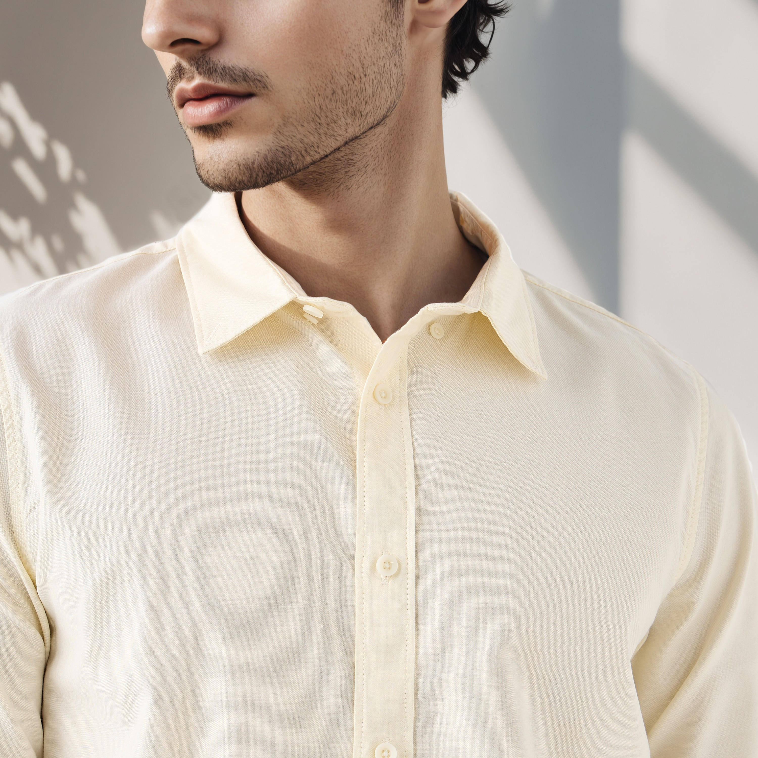 Men's Button Down Collar Long Sleeves Shirt-men-clothing-shirts-image-4