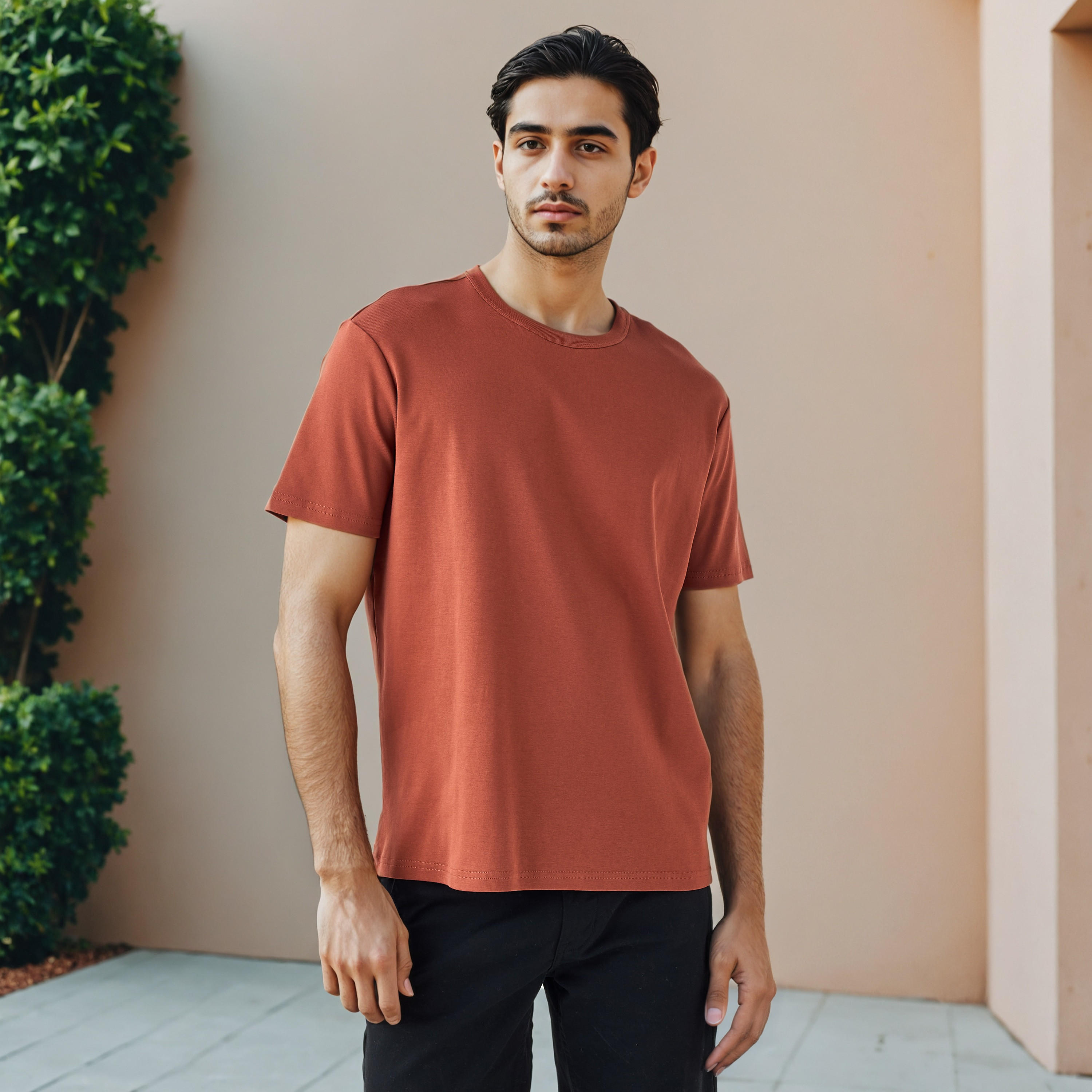 Relaxed Fit Crew Neck T-shirt-men-clothing-tshirtsandpolos-tshirts-image-1