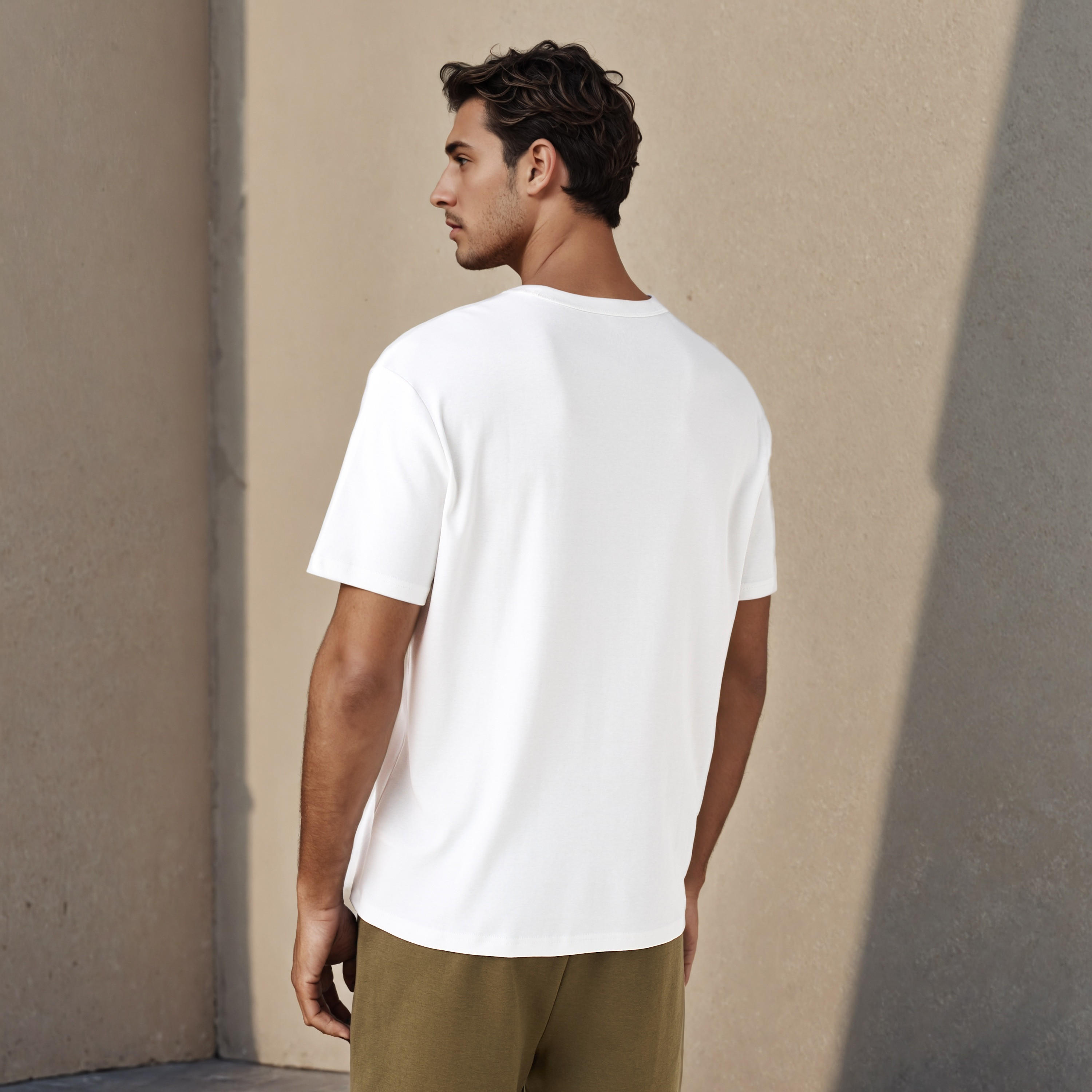 تيشيرت بقصّة مريحة وياقة ضيقة-men-clothing-tshirtsandpolos-tshirts-image-3
