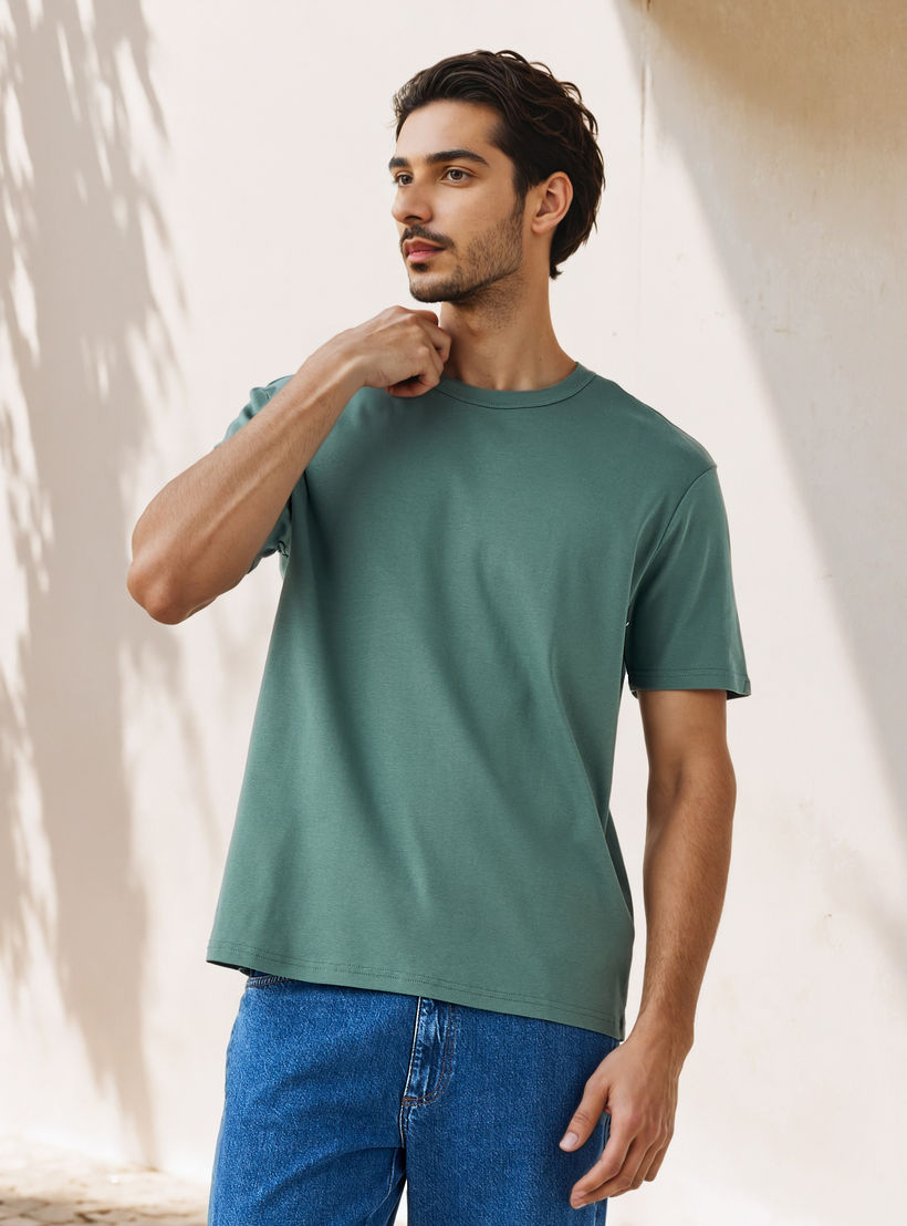 Relaxed Fit Crew Neck T-shirt-men-clothing-tshirtsandpolos-tshirts-image-1