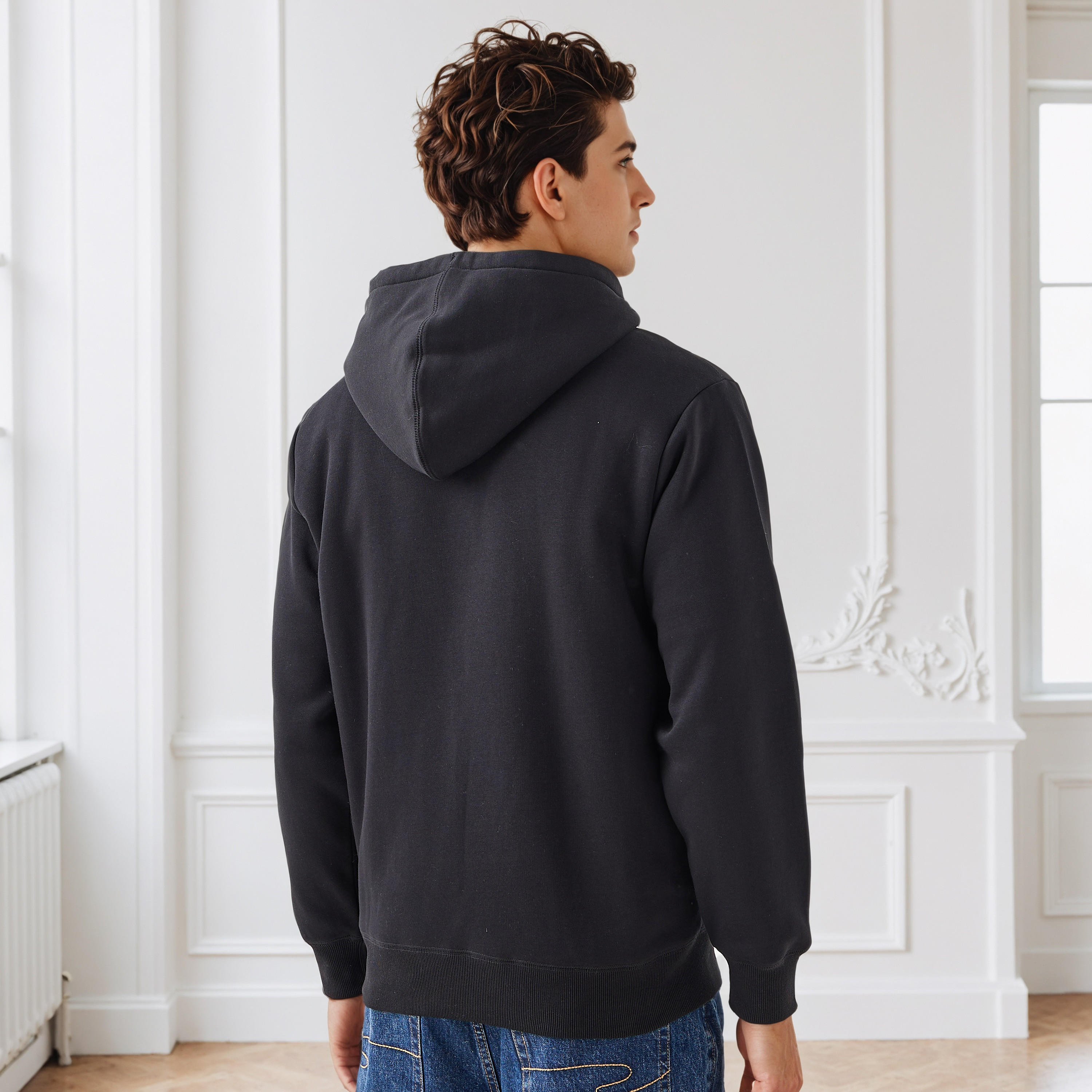 Men Regular Fit Hooded Zipper Jacket-men-clothing-jacketsandblazers-jackets-image-3