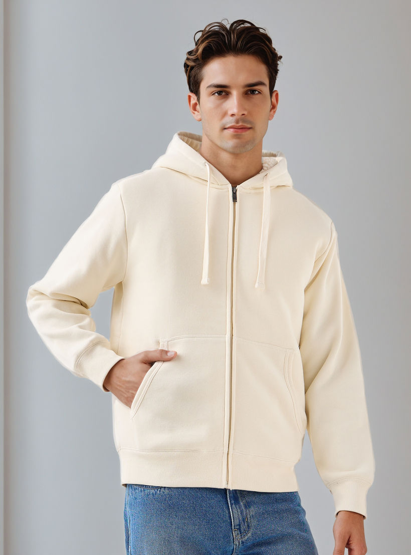 Men Regular Fit Hooded Zipper Jacket-men-clothing-jacketsandblazers-jackets-image-1