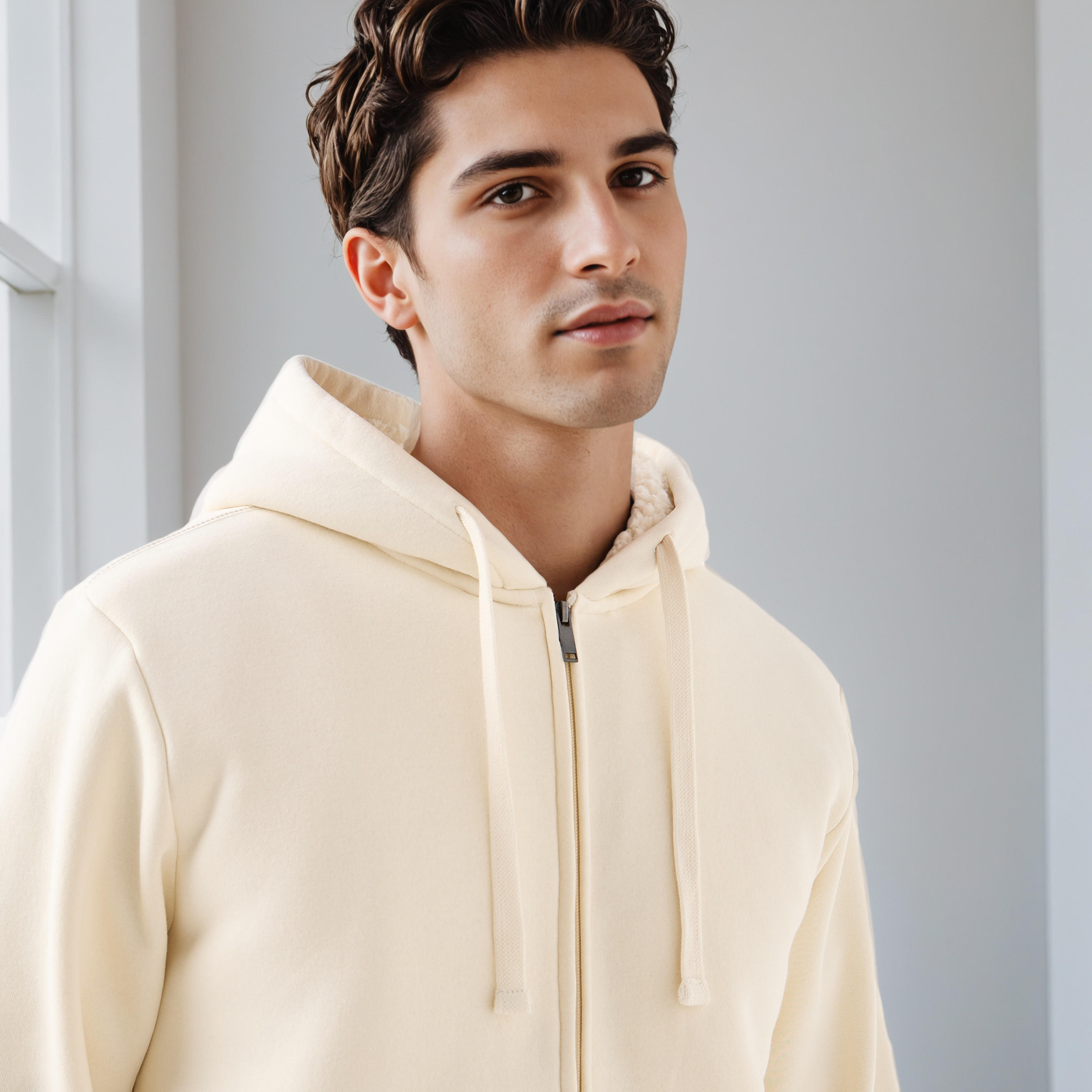 Men Regular Fit Hooded Zipper Jacket-men-clothing-jacketsandblazers-jackets-image-4