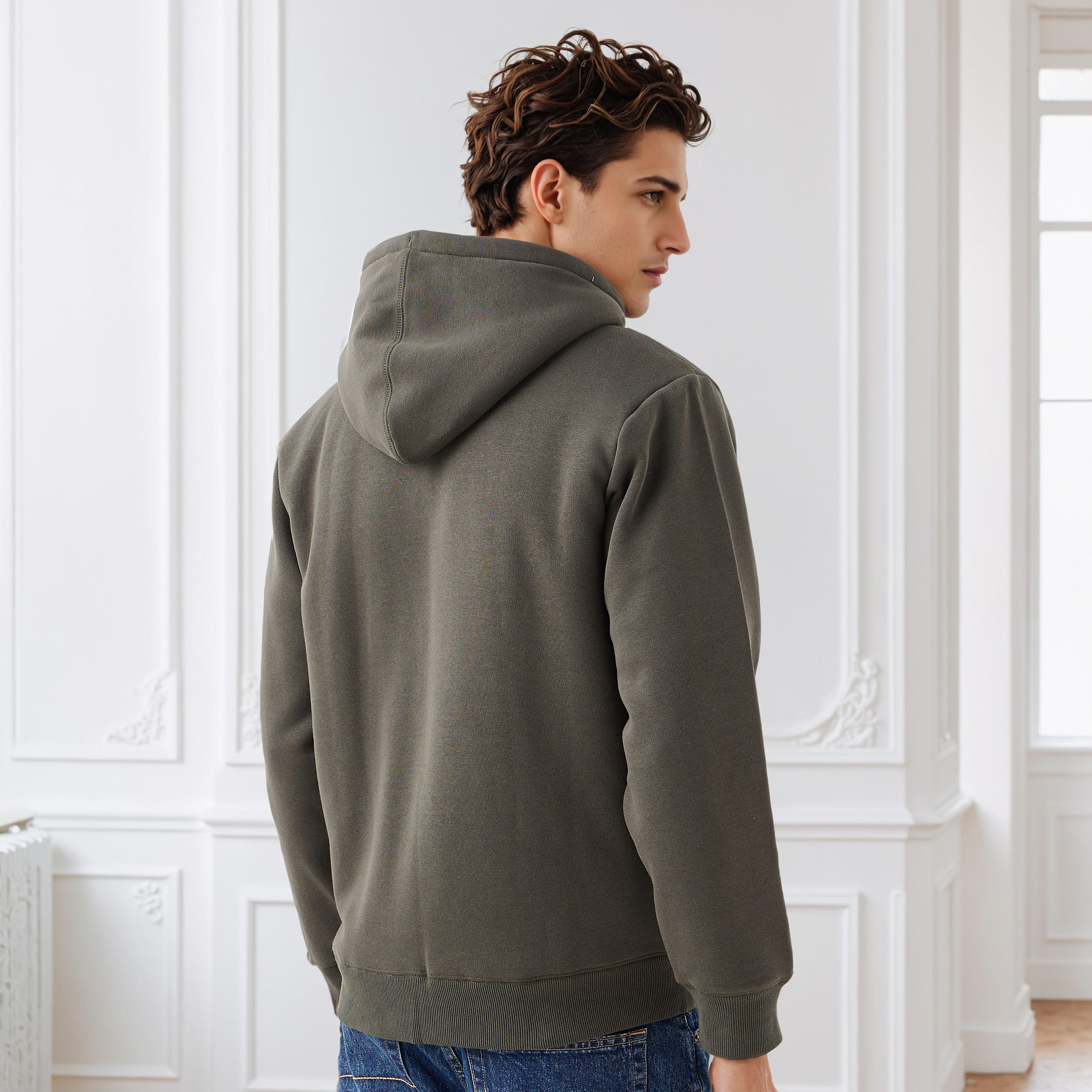 Men Regular Fit Hooded Zipper Jacket-men-clothing-jacketsandblazers-jackets-image-3