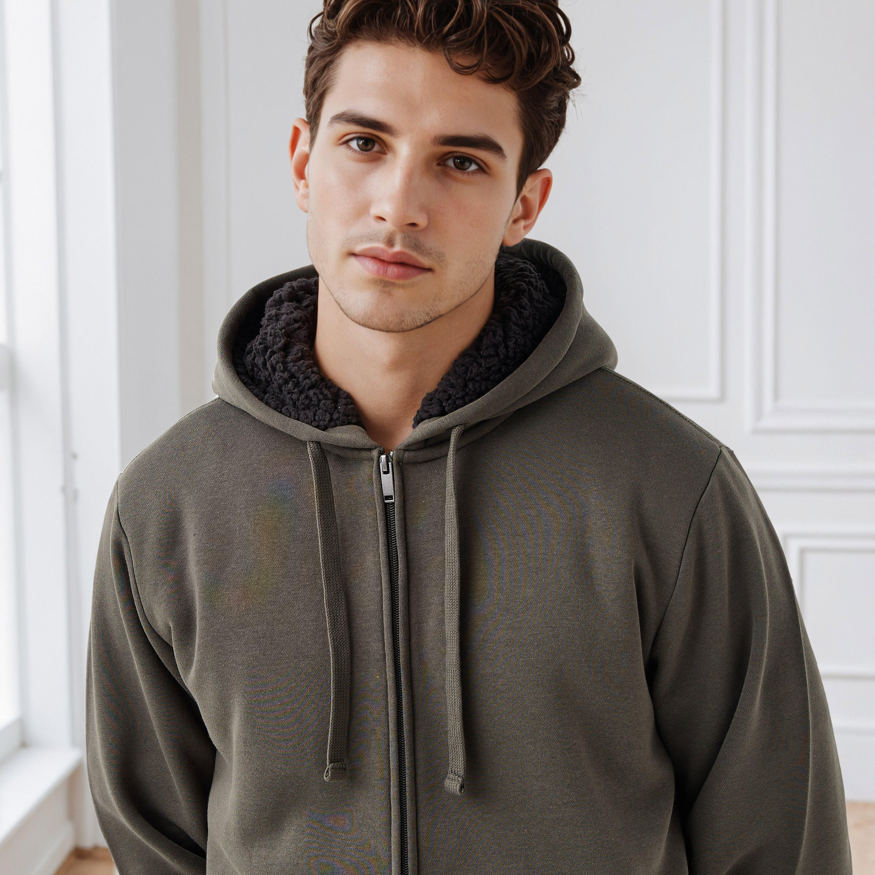 Men Regular Fit Hooded Zipper Jacket-men-clothing-jacketsandblazers-jackets-image-4