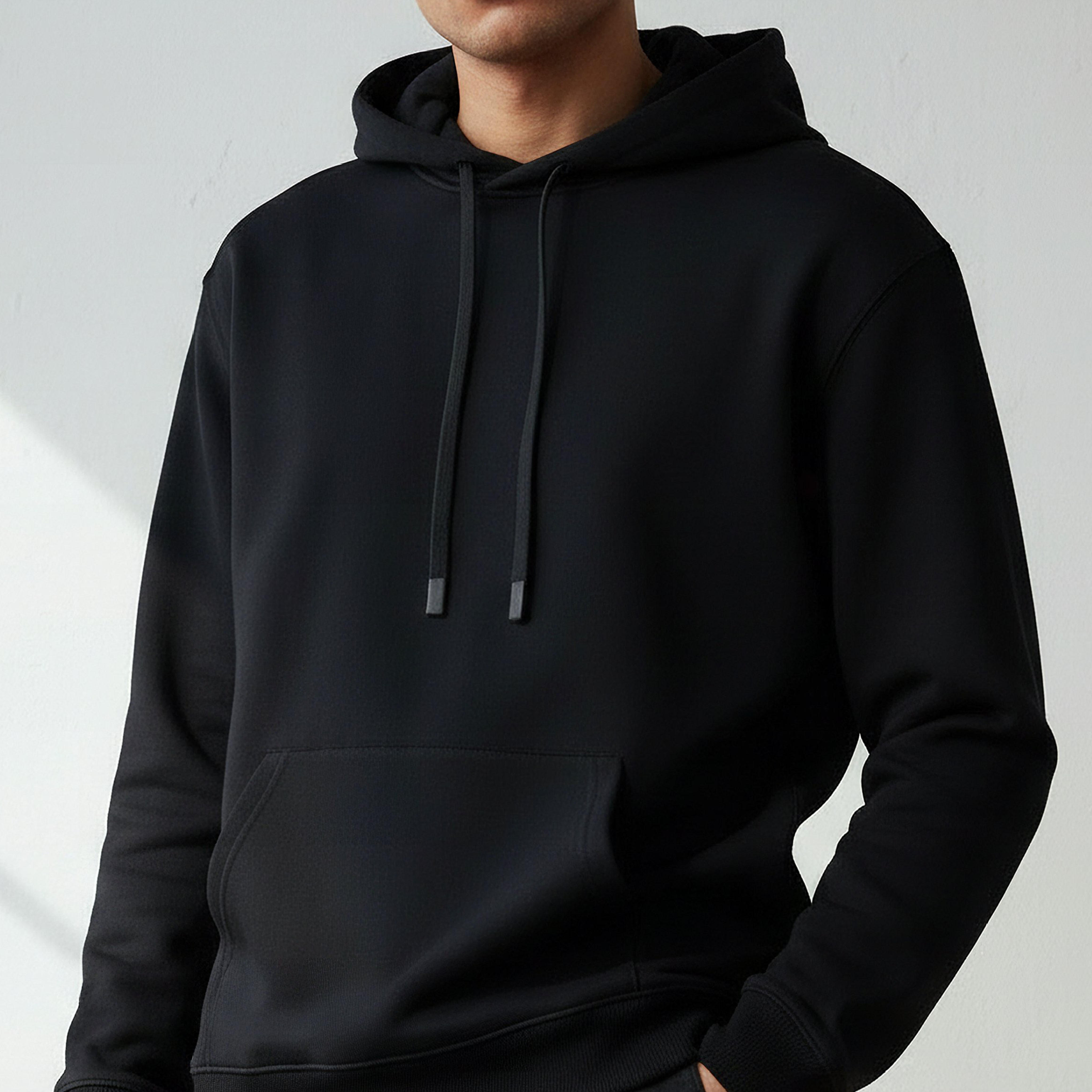 Men Relaxed Fit Kangaroo Pocket Hoodie-men-winterwear-hoodiesandsweatshirts-image-4