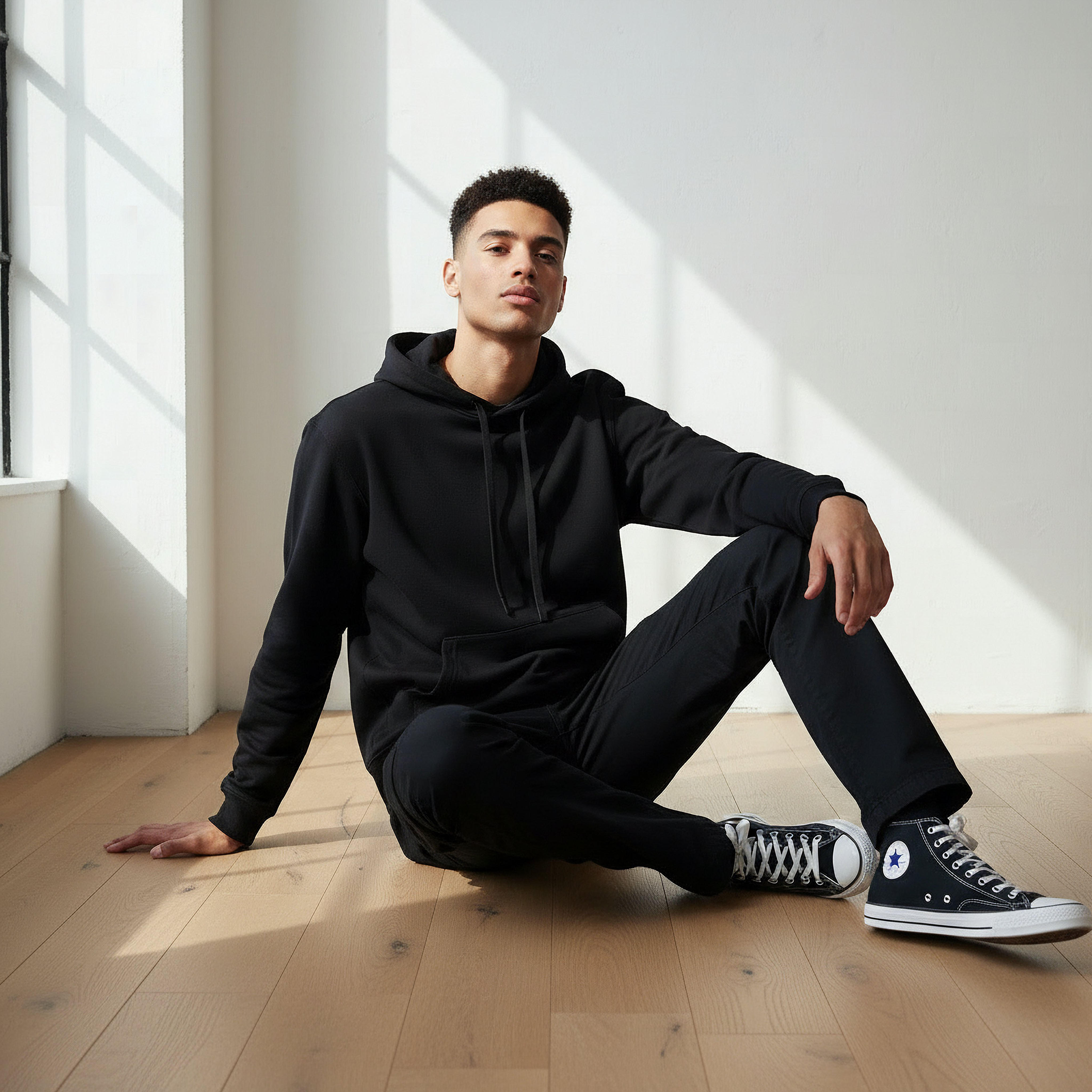 Men Relaxed Fit Kangaroo Pocket Hoodie-men-winterwear-hoodiesandsweatshirts-image-5