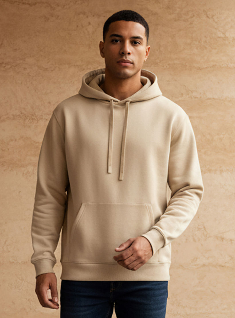 Men Relaxed Fit Kangaroo Pocket Hoodie-men-winterwear-hoodiesandsweatshirts-image-1