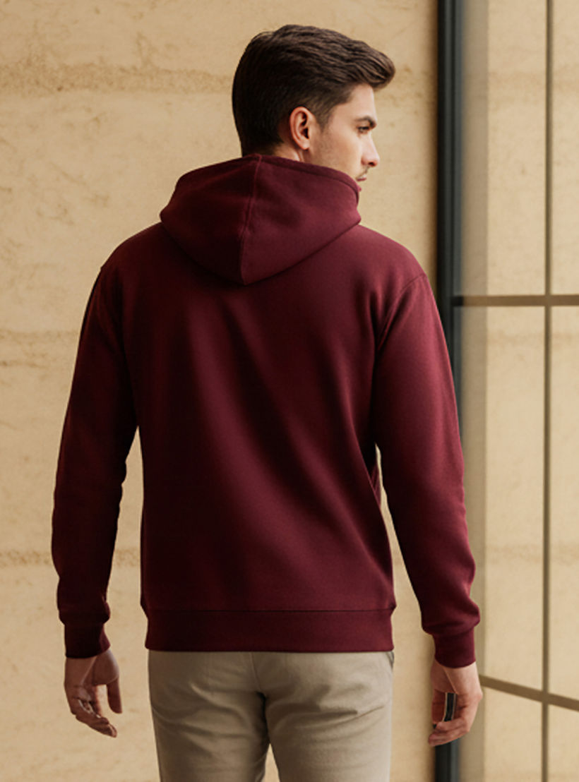 Men Relaxed Fit Kangaroo Pocket Hoodie-men-winterwear-hoodiesandsweatshirts-image-3