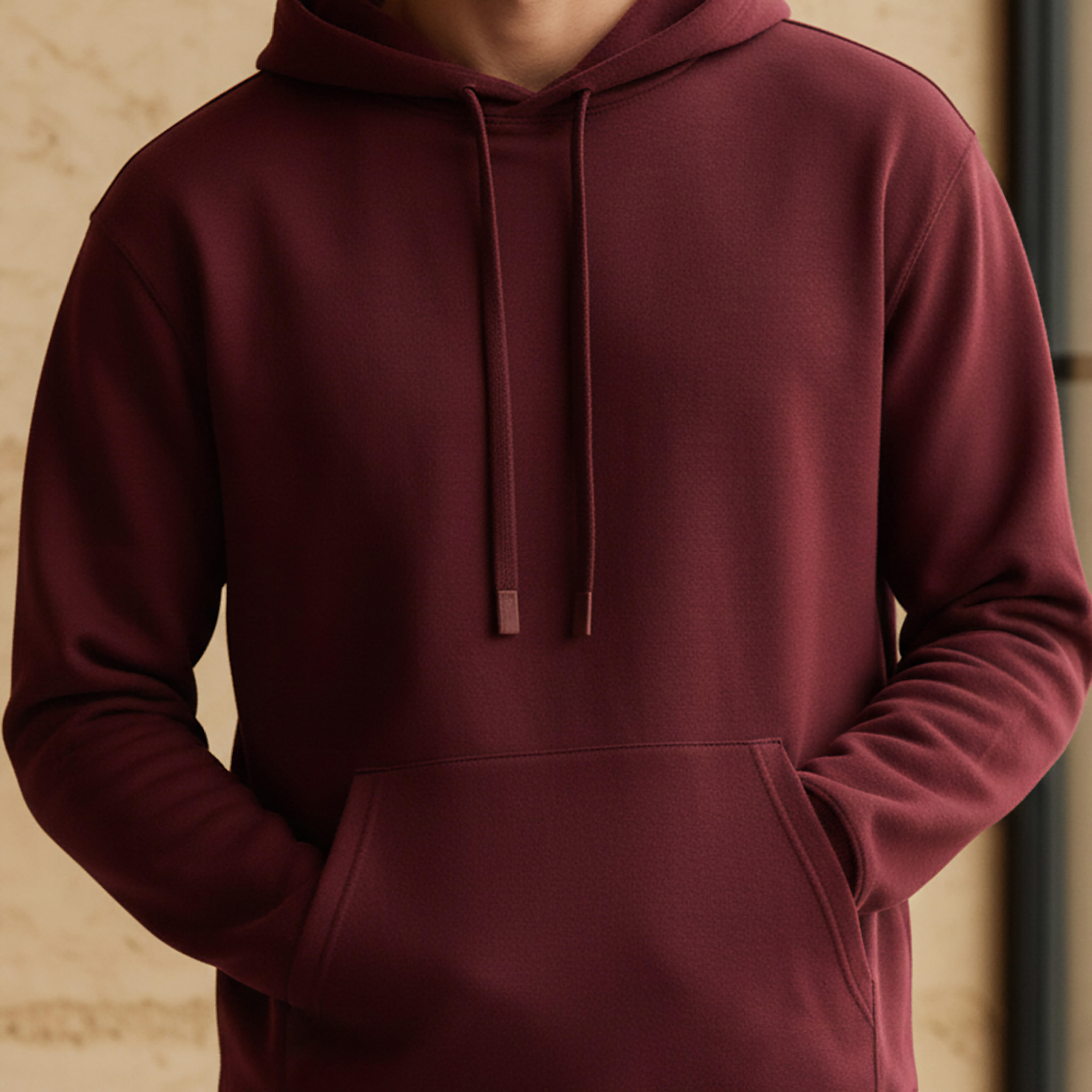 Men Relaxed Fit Kangaroo Pocket Hoodie-men-winterwear-hoodiesandsweatshirts-image-4