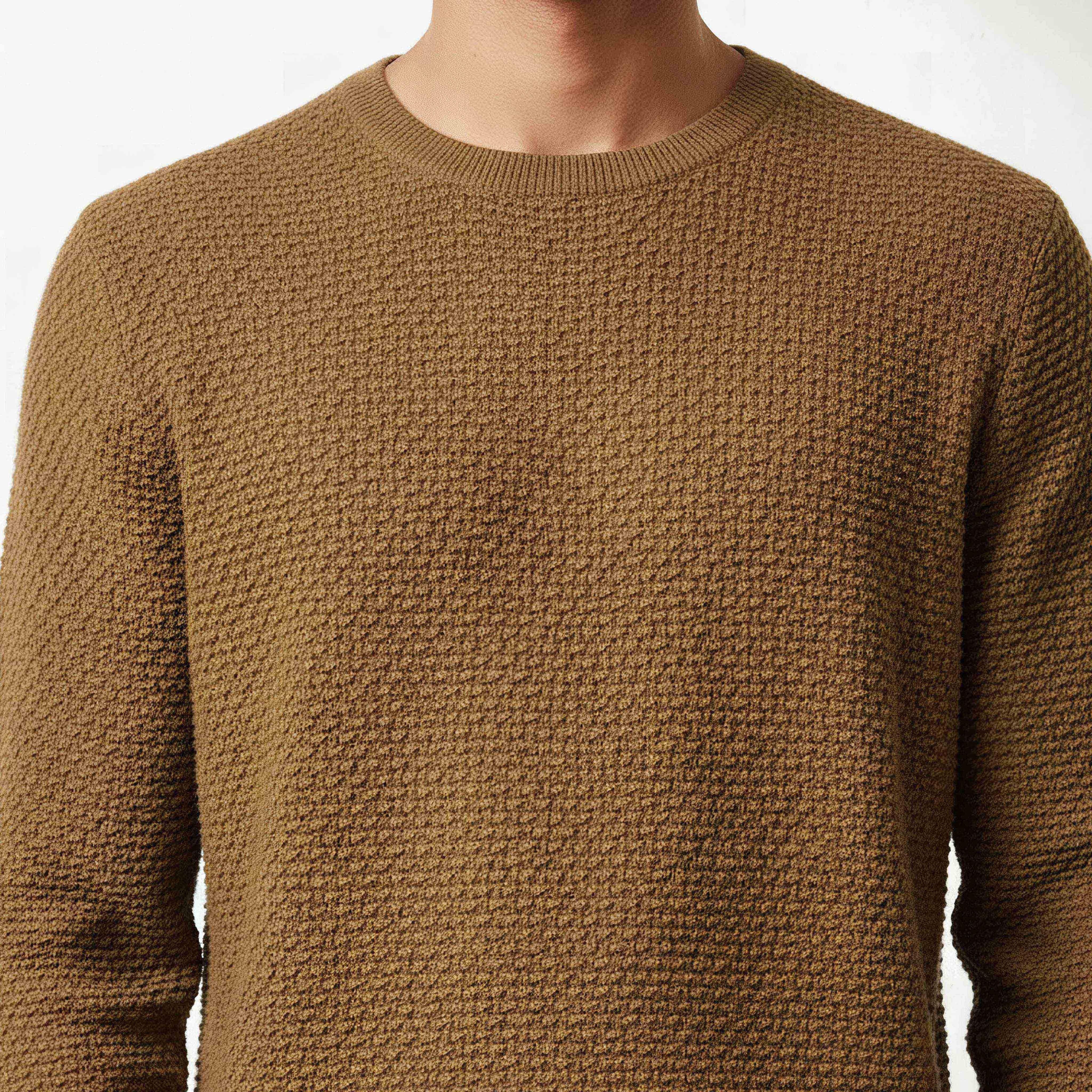 كنزة بارزة الملمس بياقة ضيقة للرجال-men-clothing-sweatersandpullovers-image-2