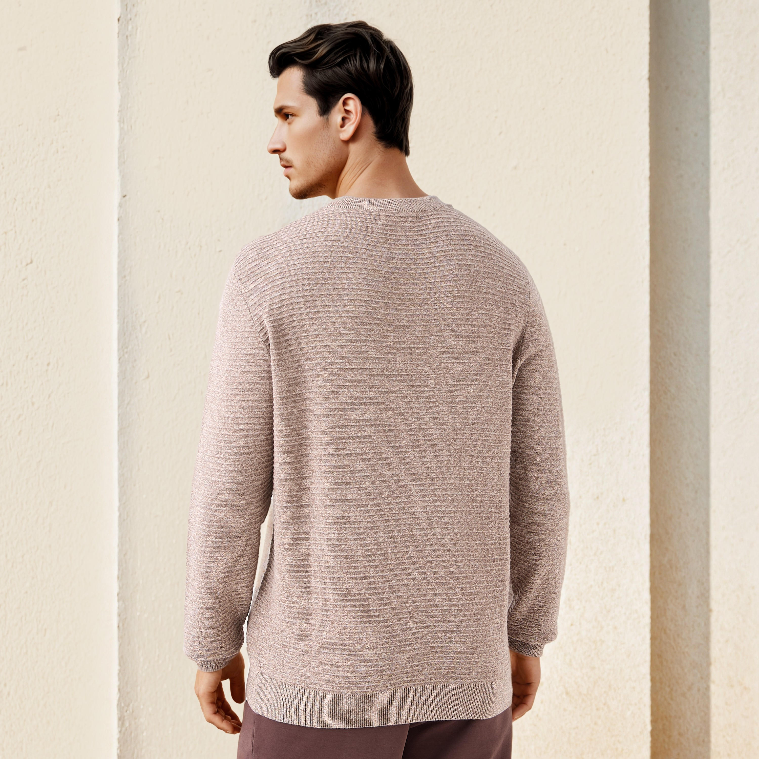 Textured Ottoman Sweater with Crew Neck-men-clothing-sweatersandpullovers-image-3