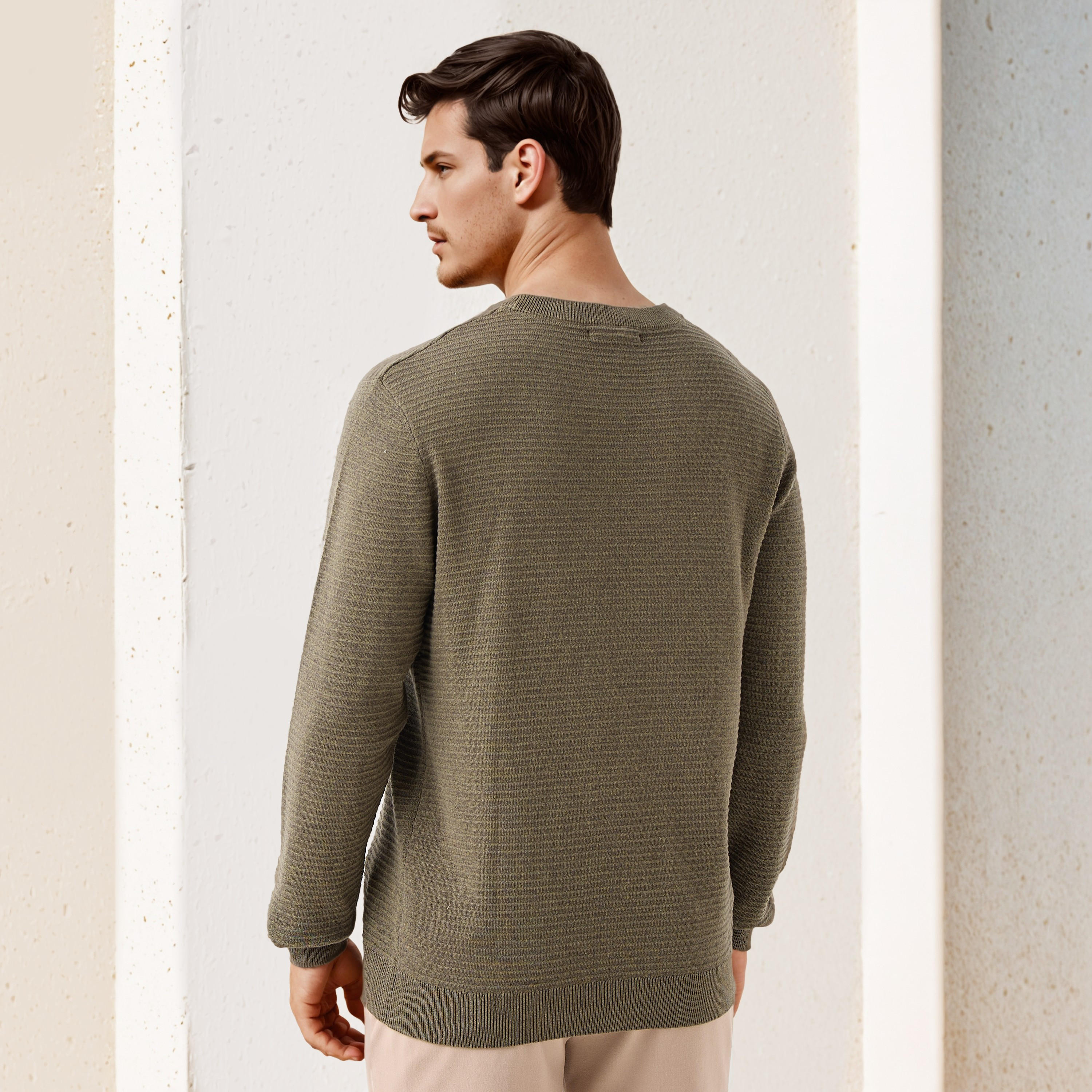 كنزة عثماني بارزة الملمس بياقة ضيقة-men-clothing-sweatersandpullovers-image-4