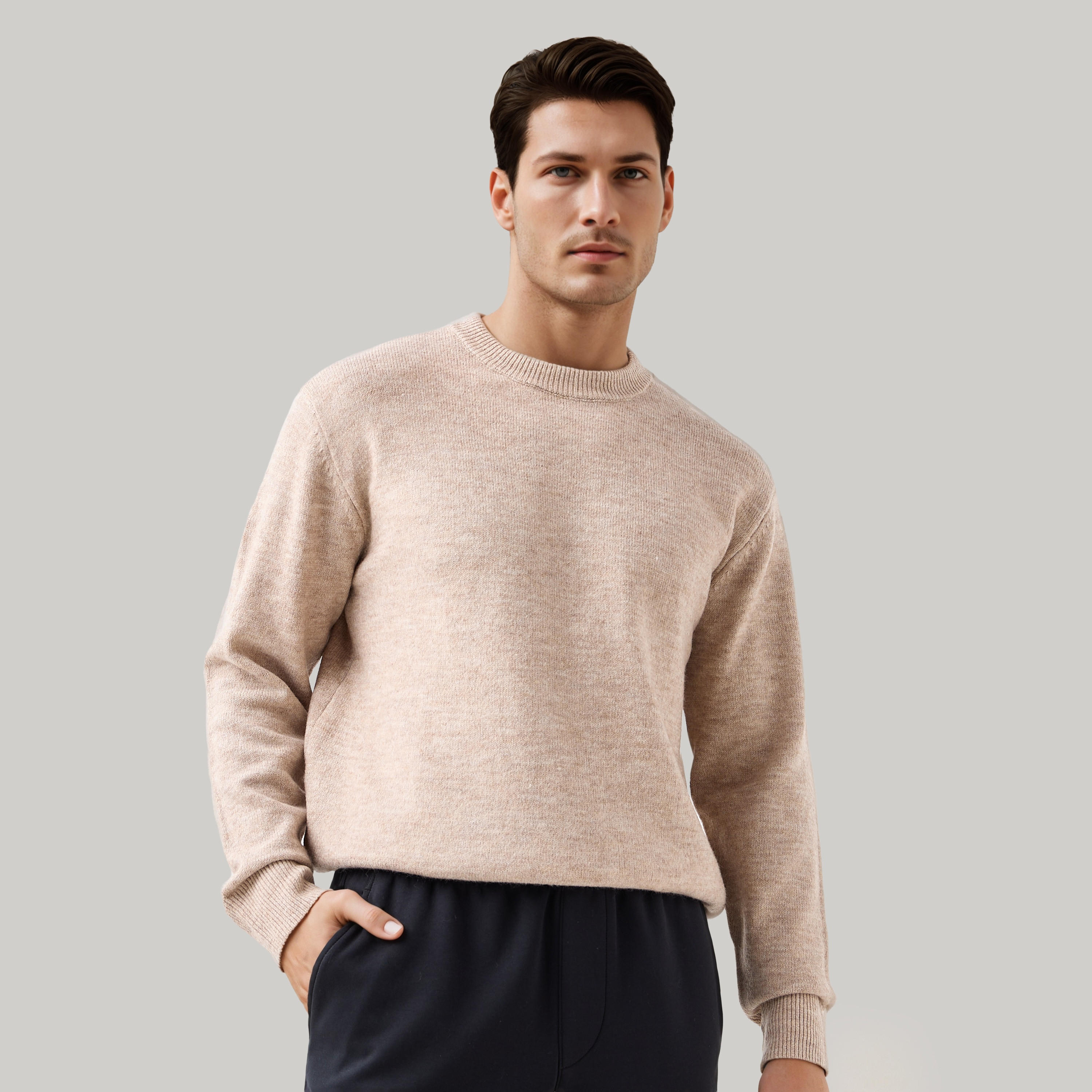 Textured Sweater with Crew Neck-men-clothing-sweatersandpullovers-image-1